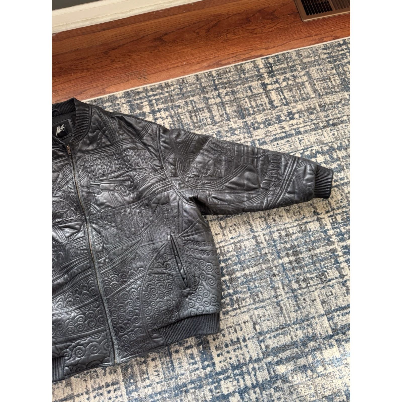 Vintage VINTAGE Max Leather Jacket 6XL Black Lambskin City Hip Hop Mens Vintage 90s Size US XXL / EU 58 / 5 - 5 Thumbnail
