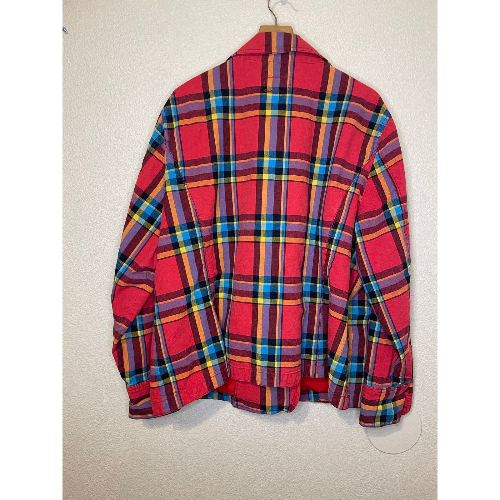 Other Caslon Multicolor Red Plaid Button Up Jacket Coat 20W Size 3XL / US 20-22 - 2 Thumbnail
