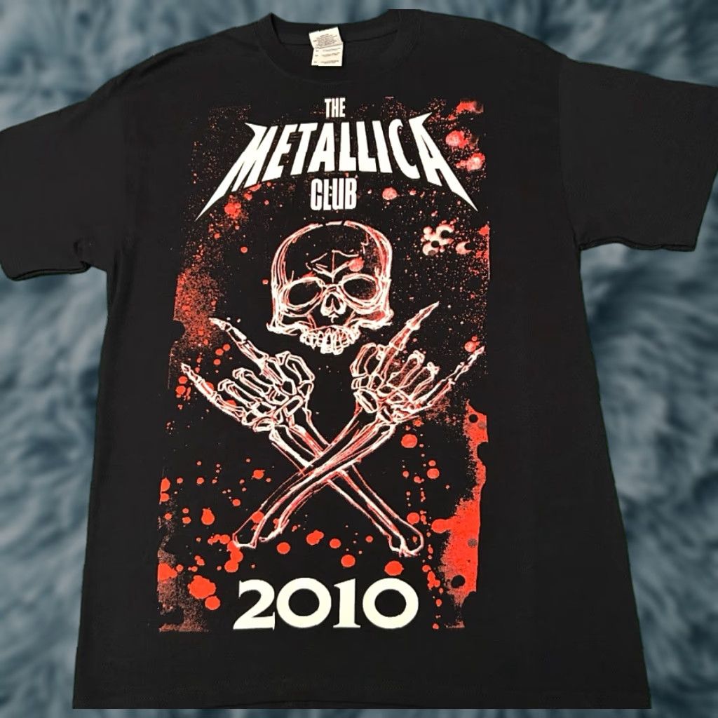 Vintage VINTAGE Metallica Rock Band Tee Club 2010 Shirt Mens M Black 90s Music Rock VTG T-Shirt Size US M / EU 48-50 / 2 - 1 Thumbnail
