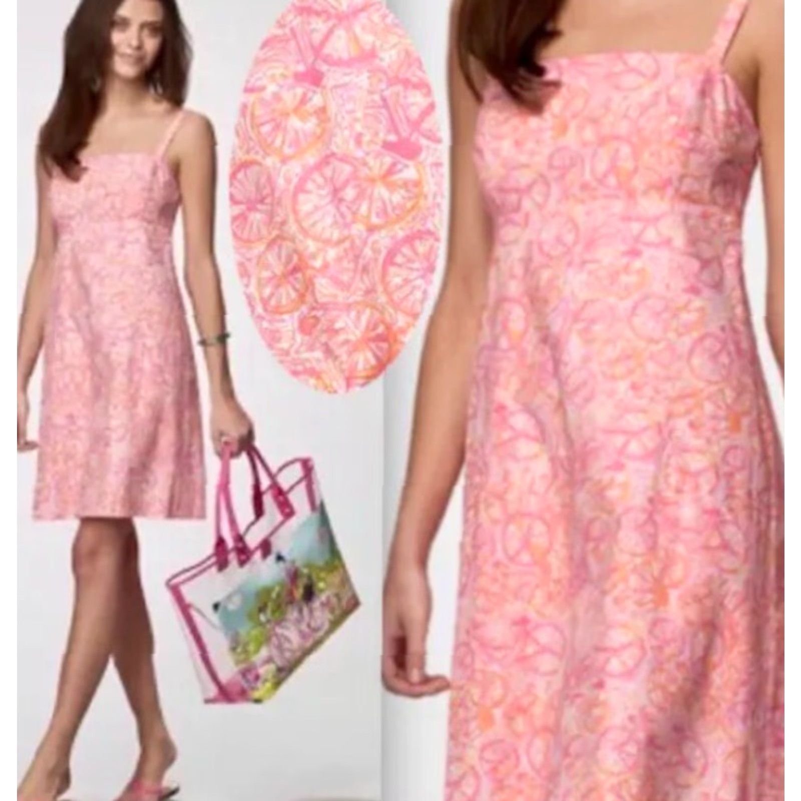 Lilly Pulitzer VINTAGE Lilly Pulitzer Lola Hotty Pink Ten Speed Cotton Dress Sz 4 Size S / US 4 / IT 40 - 2 Thumbnail