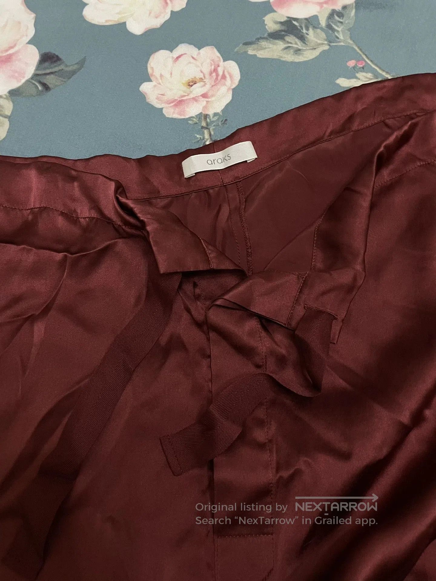 ARQ Araks Silk Loungewear Set, Gently Used. Size 30" / US 8 / IT 44 - 4 Thumbnail
