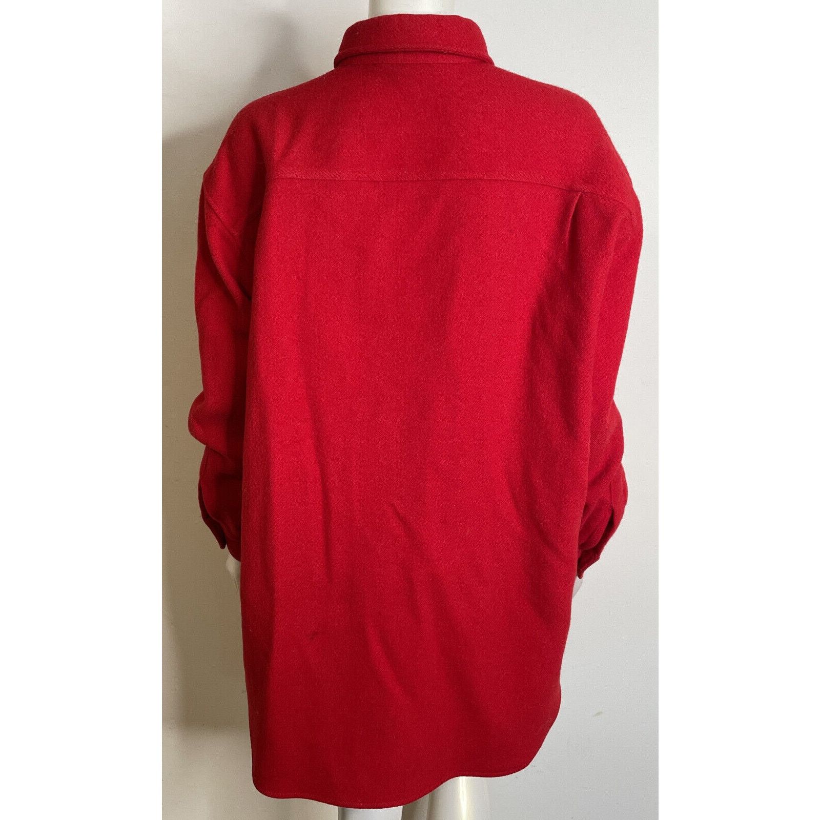 Ralph Lauren Ralph Lauren Country Red Wool Button Front Shirt Jacket 14 Size XL / US 12-14 / IT 48-50 - 2 Thumbnail