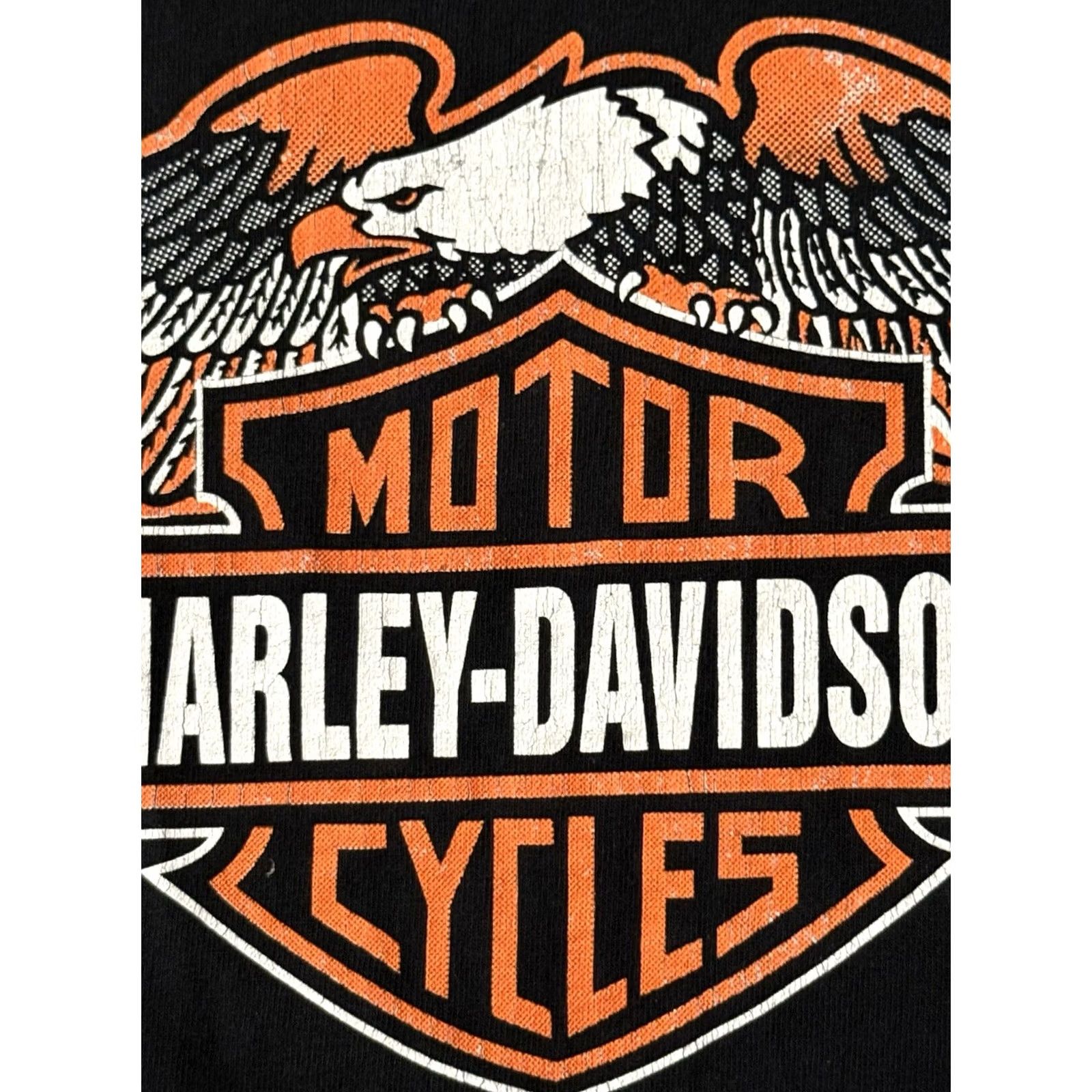 Harley Davidson VINTAGE Harley-Davidson Shirt Unisex Adults Large Black 1990s Howling Wolf Sturgis Biker Size US L / EU 52-54 / 3 - 7 Thumbnail