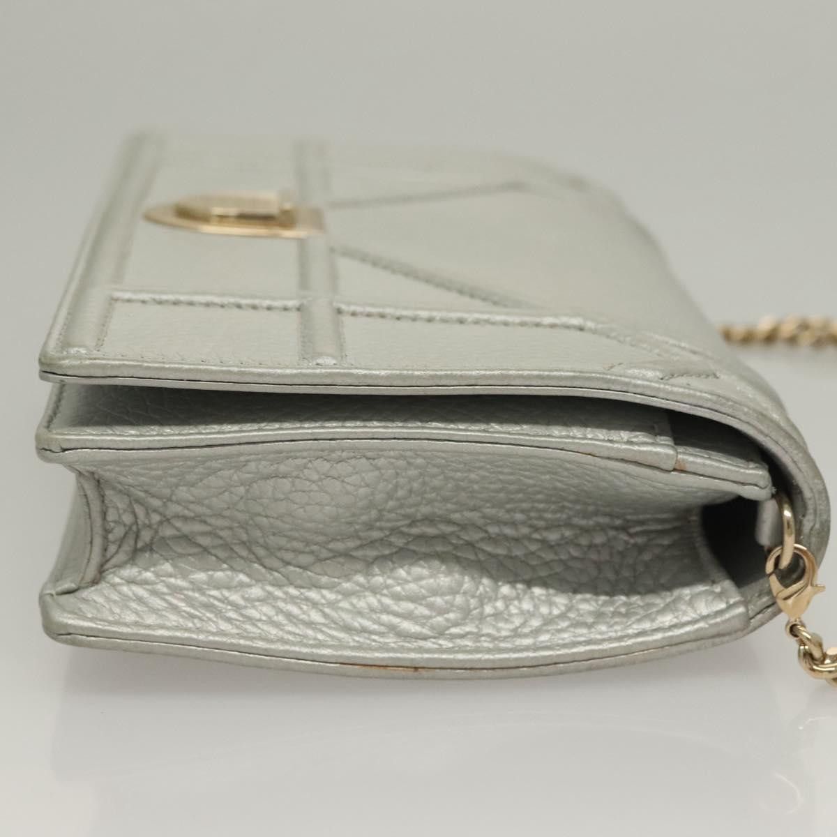 Dior DIOR Diorama Chain Shoulder Bag Leather Silver Size ONE SIZE - 4 Thumbnail