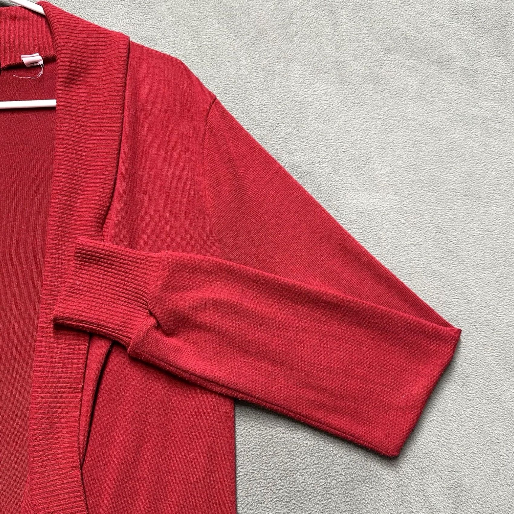 Urban Outfitters Vintage Urban Outfitters Cardigan Sweater Womens Medium Red Open Front Pockets USA Size M / US 6-8 / IT 42-44 - 7 Thumbnail