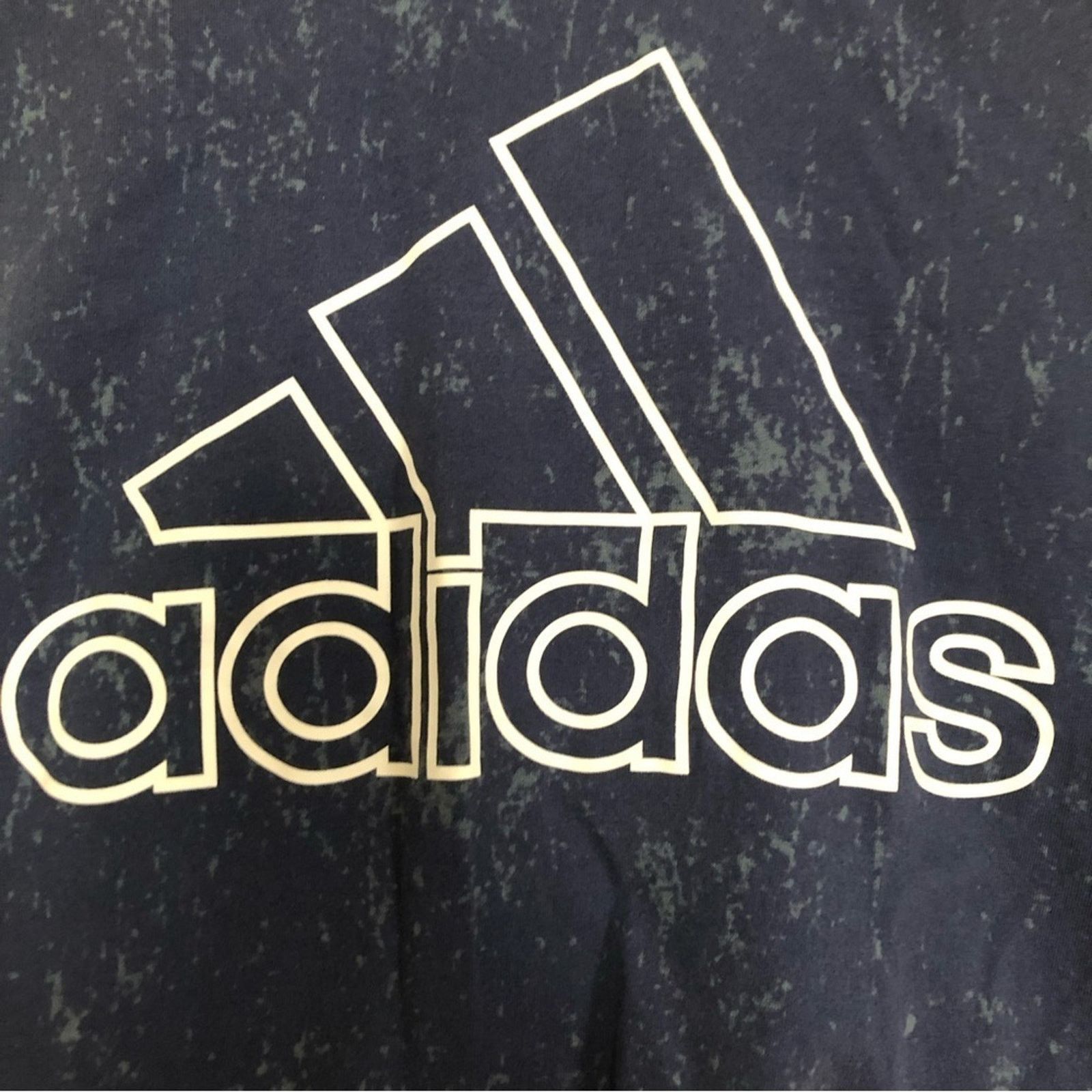 Adidas Adidas Navy Blue Cropped Drop Armhole Muscle Tank Top Size M / US 6-8 / IT 42-44 - 3 Thumbnail