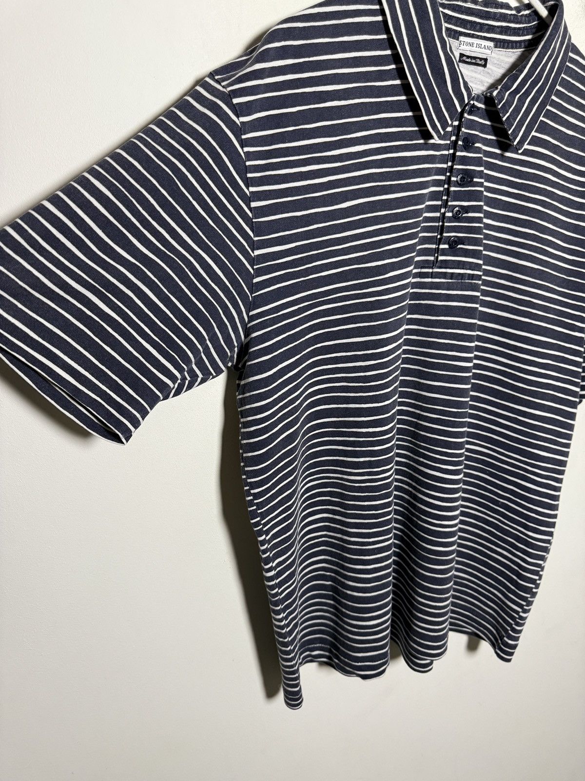 Stone Island stone island y2k striped polo Size US L / EU 52-54 / 3 - 6 Thumbnail
