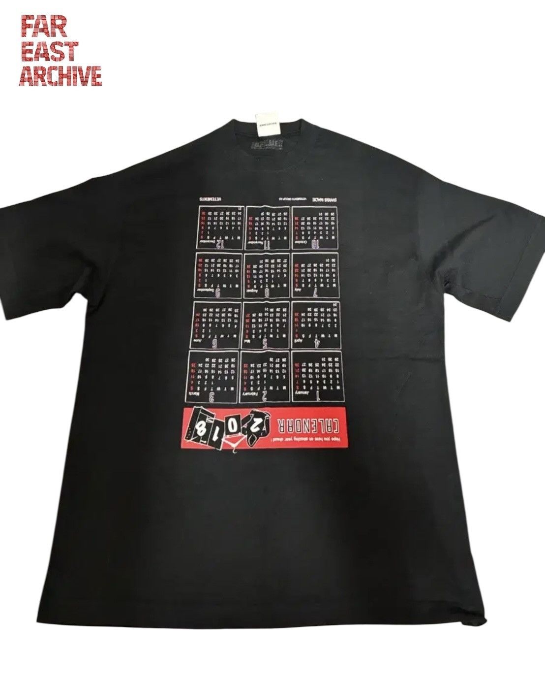 Vetements Vetements Calendar T-Shirt Size US S / EU 44-46 / 1 - 1 Thumbnail