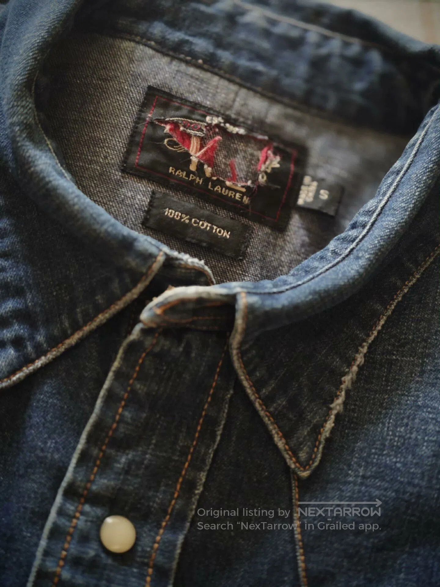 RRL Ralph Lauren Vintage RRL Denim Shirt (Discontinued). Size US S / EU 44-46 / 1 - 3 Thumbnail