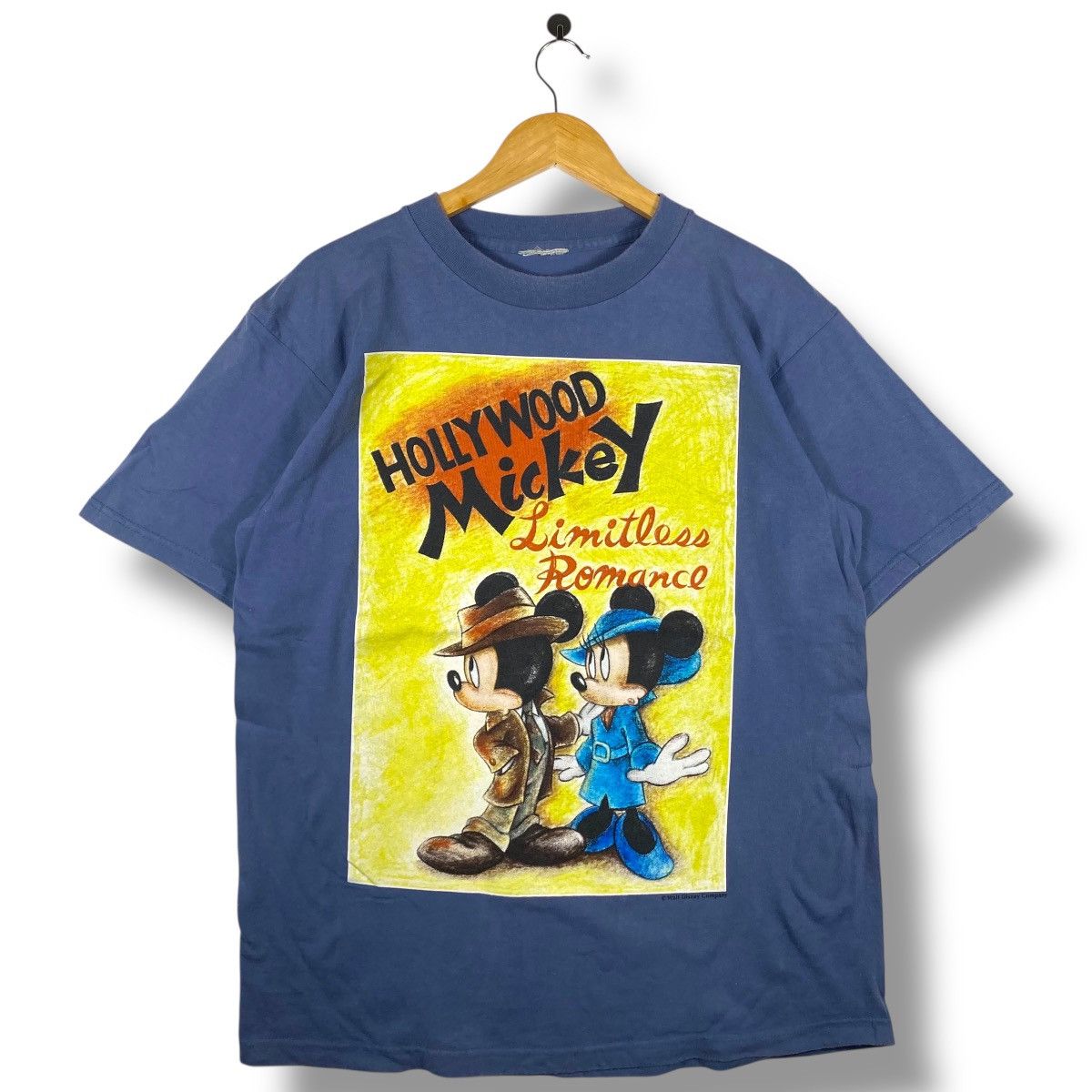 Disney × Mickey Mouse × Vintage Vintage 90's HOLLYWOOD MICKEY Limitless Romance Graphic Tee Size US L / EU 52-54 / 3 - 1 Thumbnail