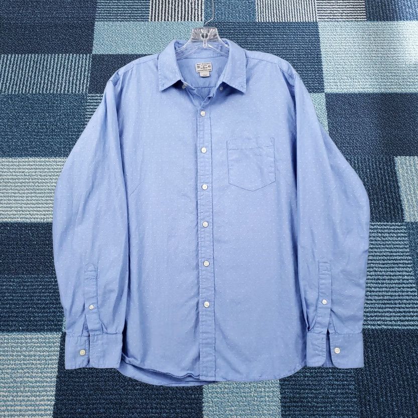 J.Crew J Crew Woven Button Up Shirt Mens L Large Blue Long Sleeve Collared Size US L / EU 52-54 / 3 - 1 Thumbnail