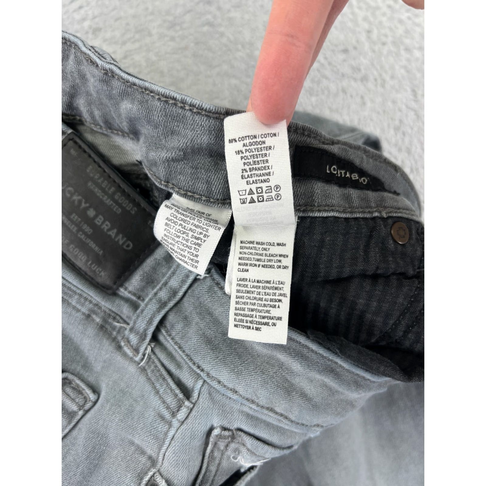 Lucky Brand Lucky Brand Jeans - Womens 12 Gray Denim 5-Pocket Regular Capri Distressed Mid Rise Size 34" / US 12 / IT 48 - 4 Thumbnail