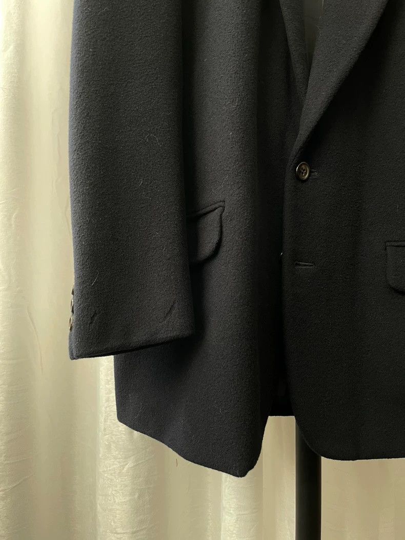 Comme des Garcons Comme des Garçons Blue and black wool casual tapered jacket Size US M / EU 48-50 / 2 - 4 Thumbnail