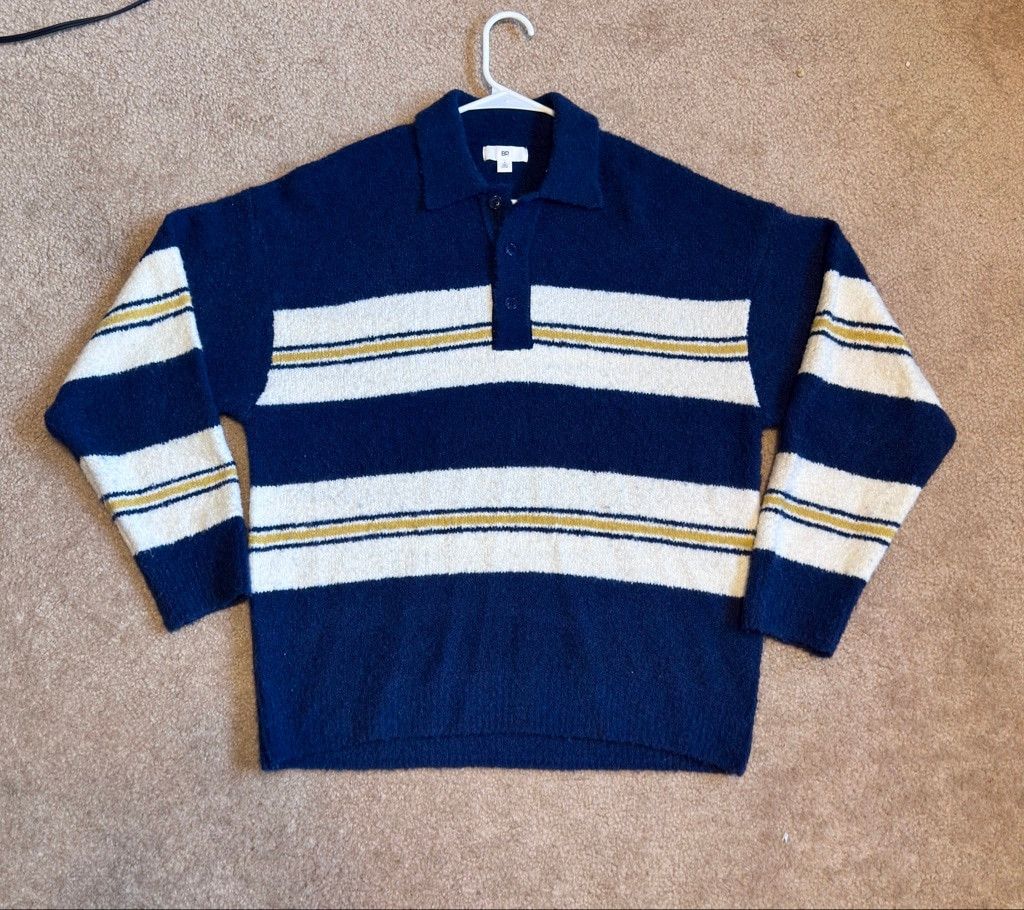 BP. Mens BP Navy Blue Oversized Sweater Sz-SM Size US S / EU 44-46 / 1 - 1 Thumbnail