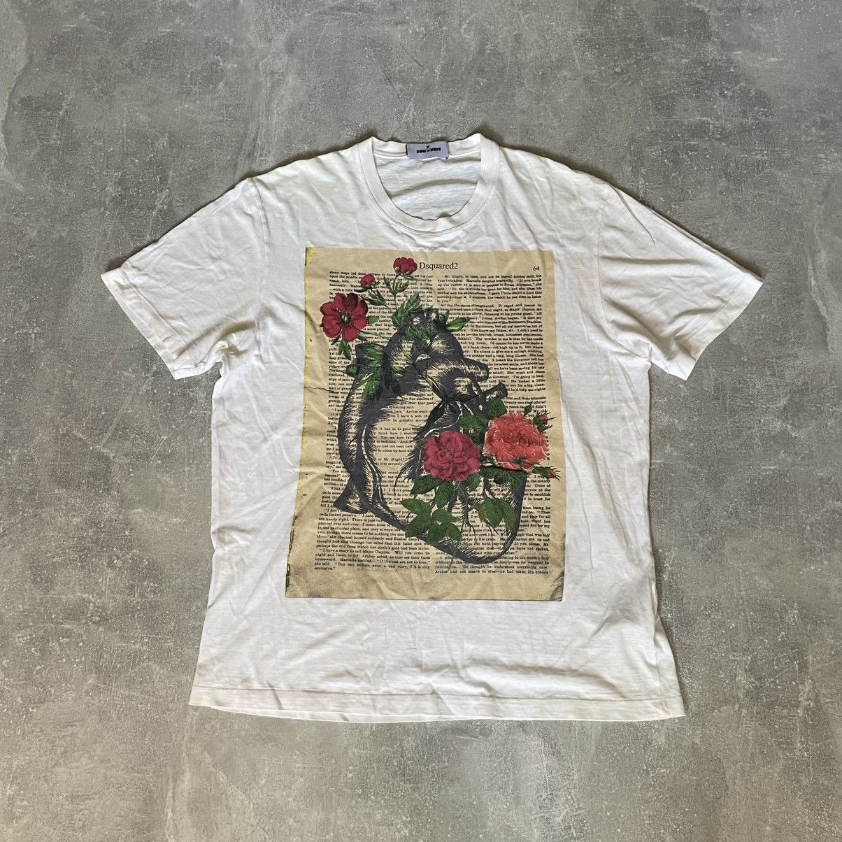 Dsquared2 Dsquared Tee heart flowers rose shirt y2k avant garde old Size US XL / EU 56 / 4 - 1 Thumbnail