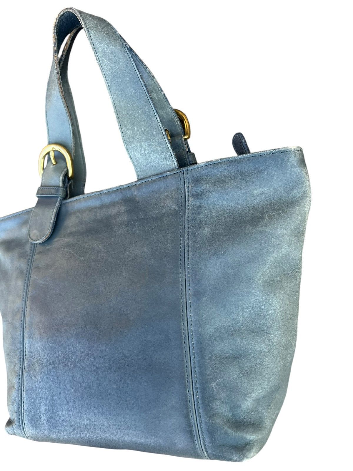 Coach Vintage 90s COACH Distressed Patina Leather Mini Tote Bag Size ONE SIZE - 10 Thumbnail