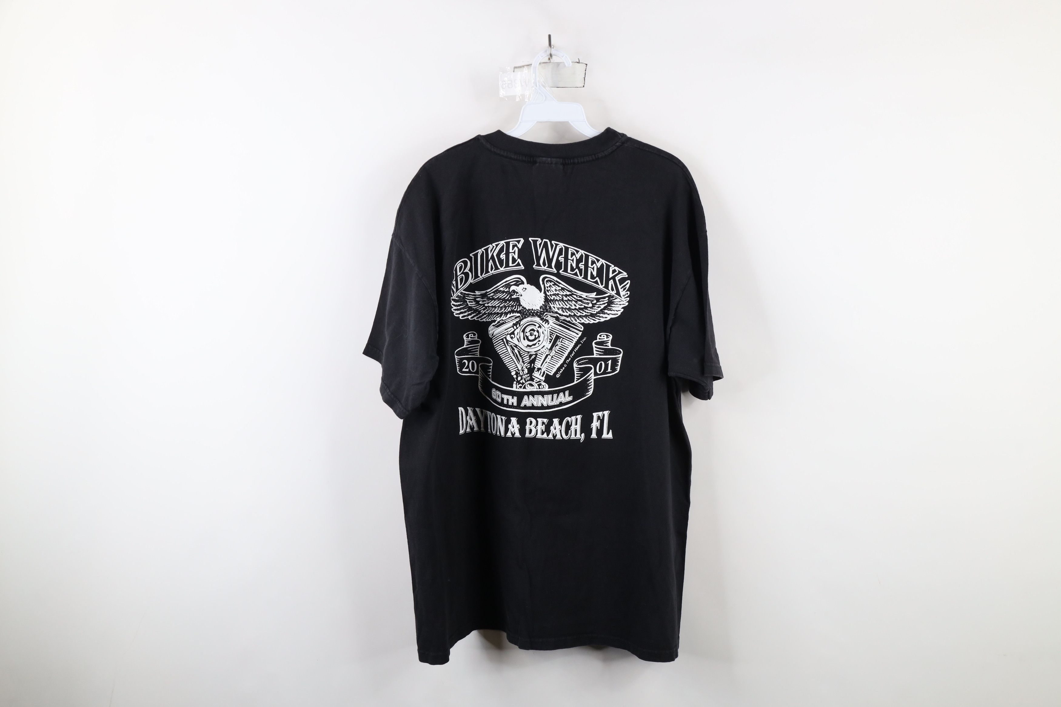 Vintage Vintage Y2K 2001 Beach Bike Week Eagle Tribal T-Shirt Black Size US XL / EU 56 / 4 - 11 Thumbnail