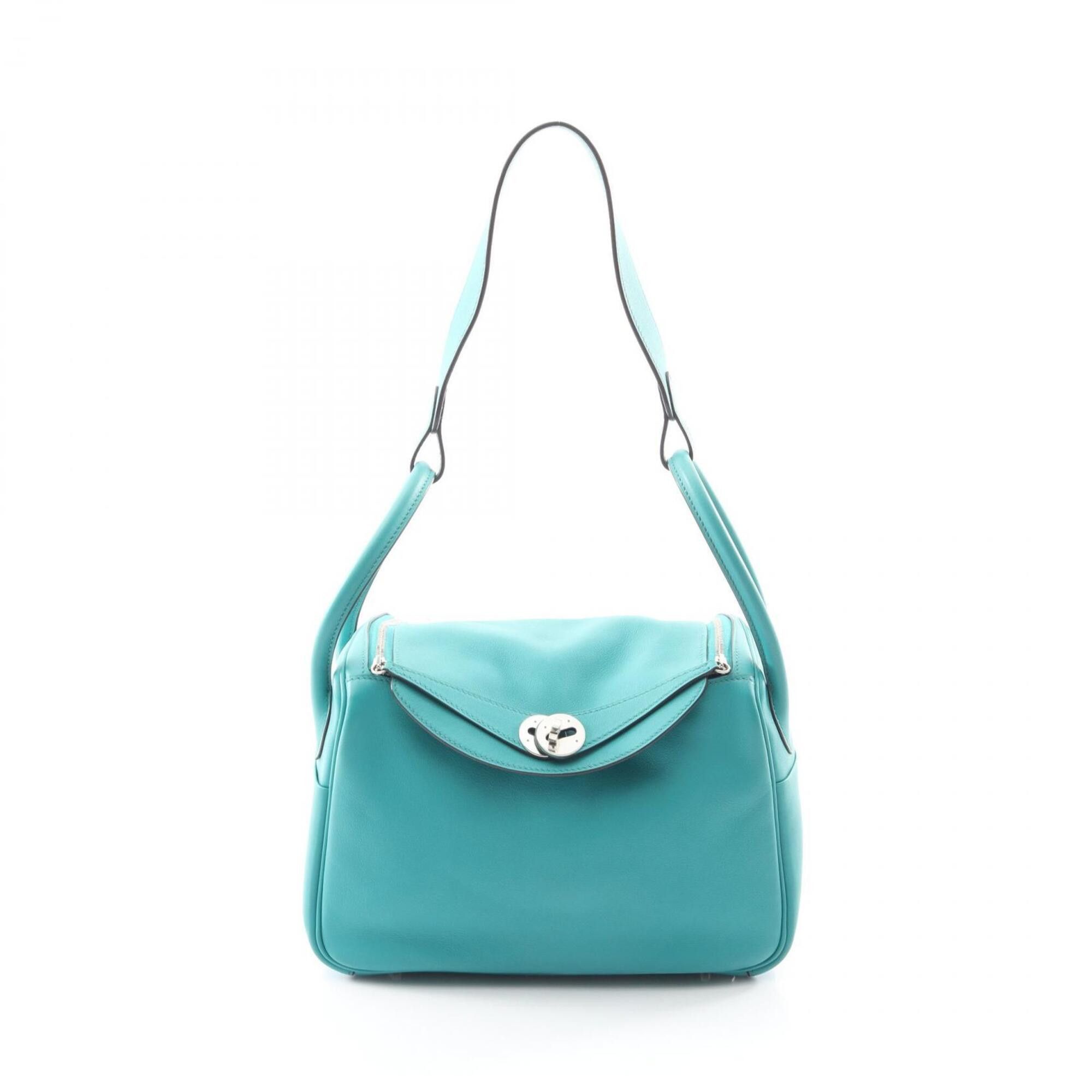 Hermes Hermes Lindy 26 Shoulder Bag/Handbag, Leather, Veau Swift, Women's, Green Size ONE SIZE - 1 Thumbnail