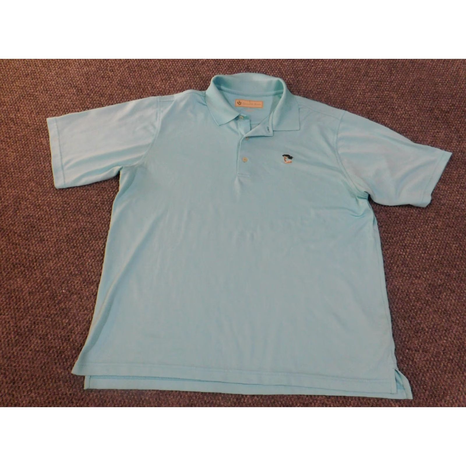 Vintage **Donald Ross Sport Medium Polo Blue Golf Polyester Stretch Performance** User: Donald Ross Sport Medium Polo Blue Golf Polyester Stretch Performance Size US M / EU 48-50 / 2 - 2 Thumbnail