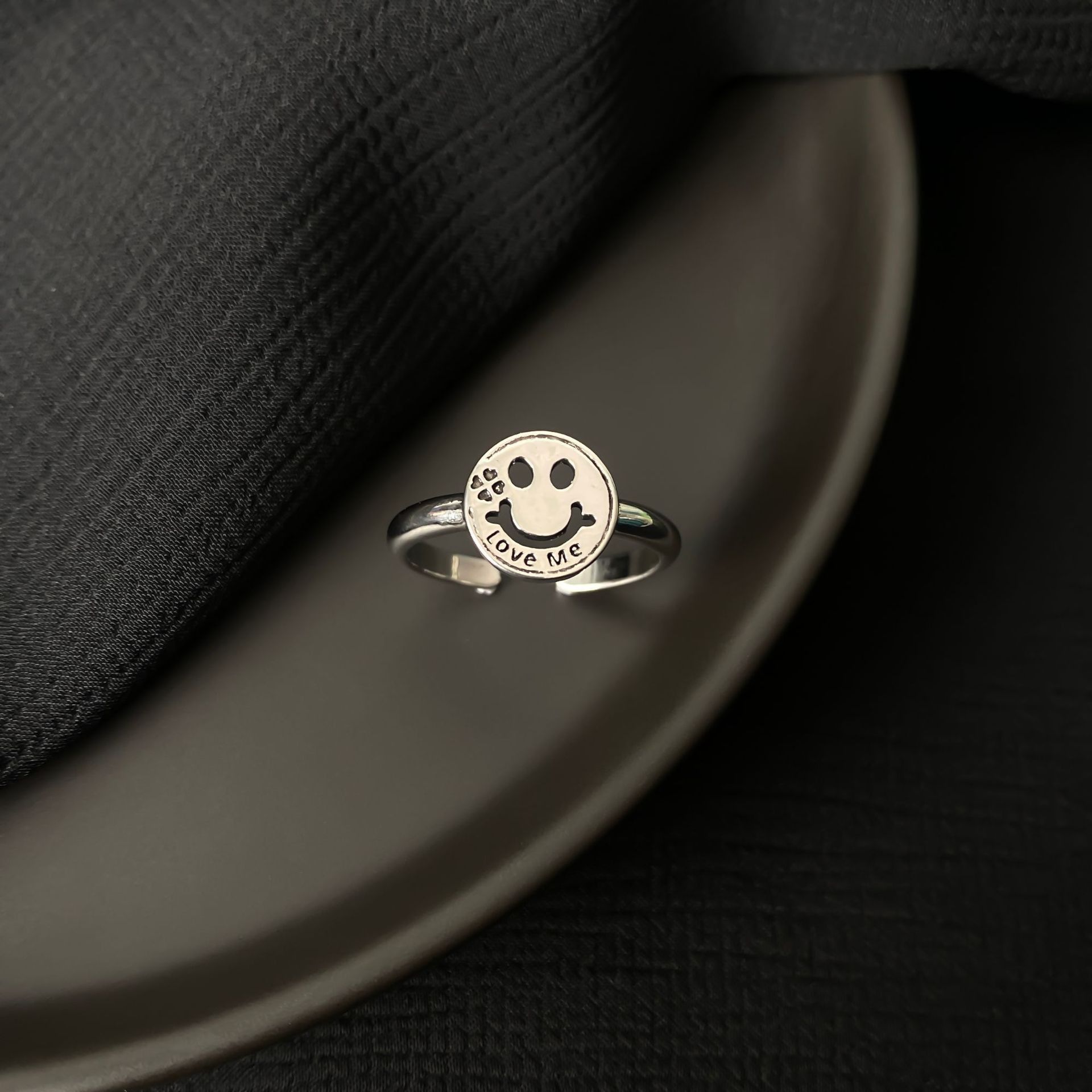 Jewelry Smile Vibe Jewelry Rings Open Size Chrome Ring (Size 7-13) Size ONE SIZE - 4 Thumbnail
