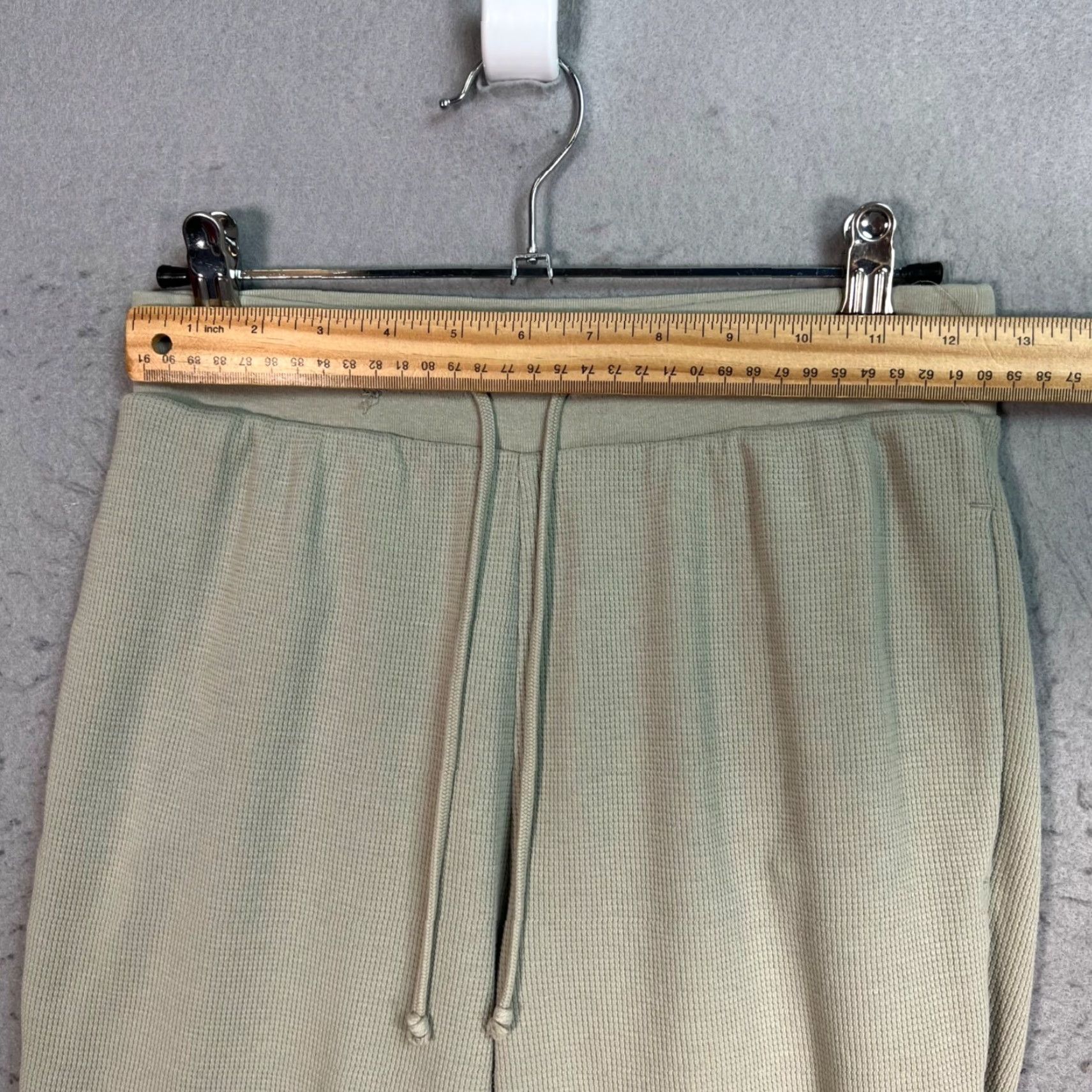Vintage Sunday Best Womens XS Waffle Knit Beige Joggers Sweatpants Sweatpants Pockets Casual Vintage: No Size 26" / US 2 / IT 38 - 5 Thumbnail