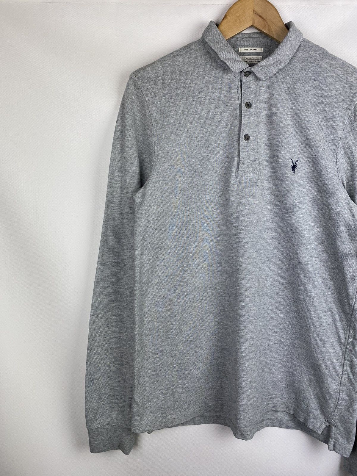 Allsaints Allsaints Sandringham Long Sleeve Men’s Polo Shirt Size M Size US M / EU 48-50 / 2 - 2 Thumbnail