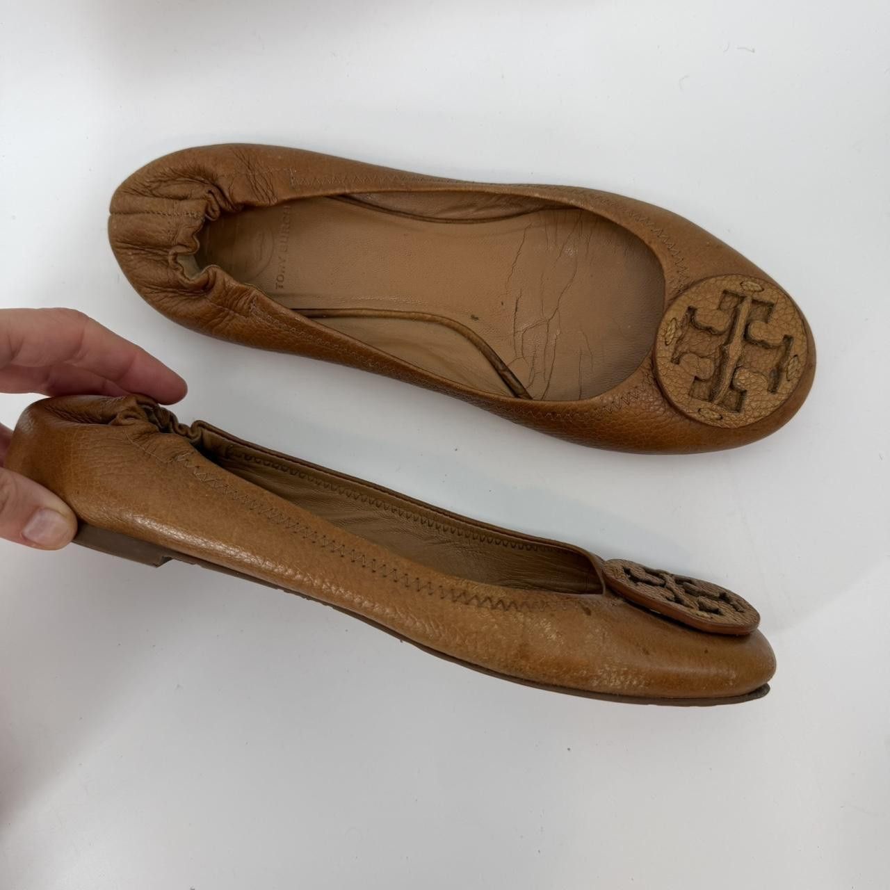 Tory Burch Tory Burch Women's Casual Shoes Reva Flat Tan Size 10 Size US 10 / IT 40 - 2 Thumbnail
