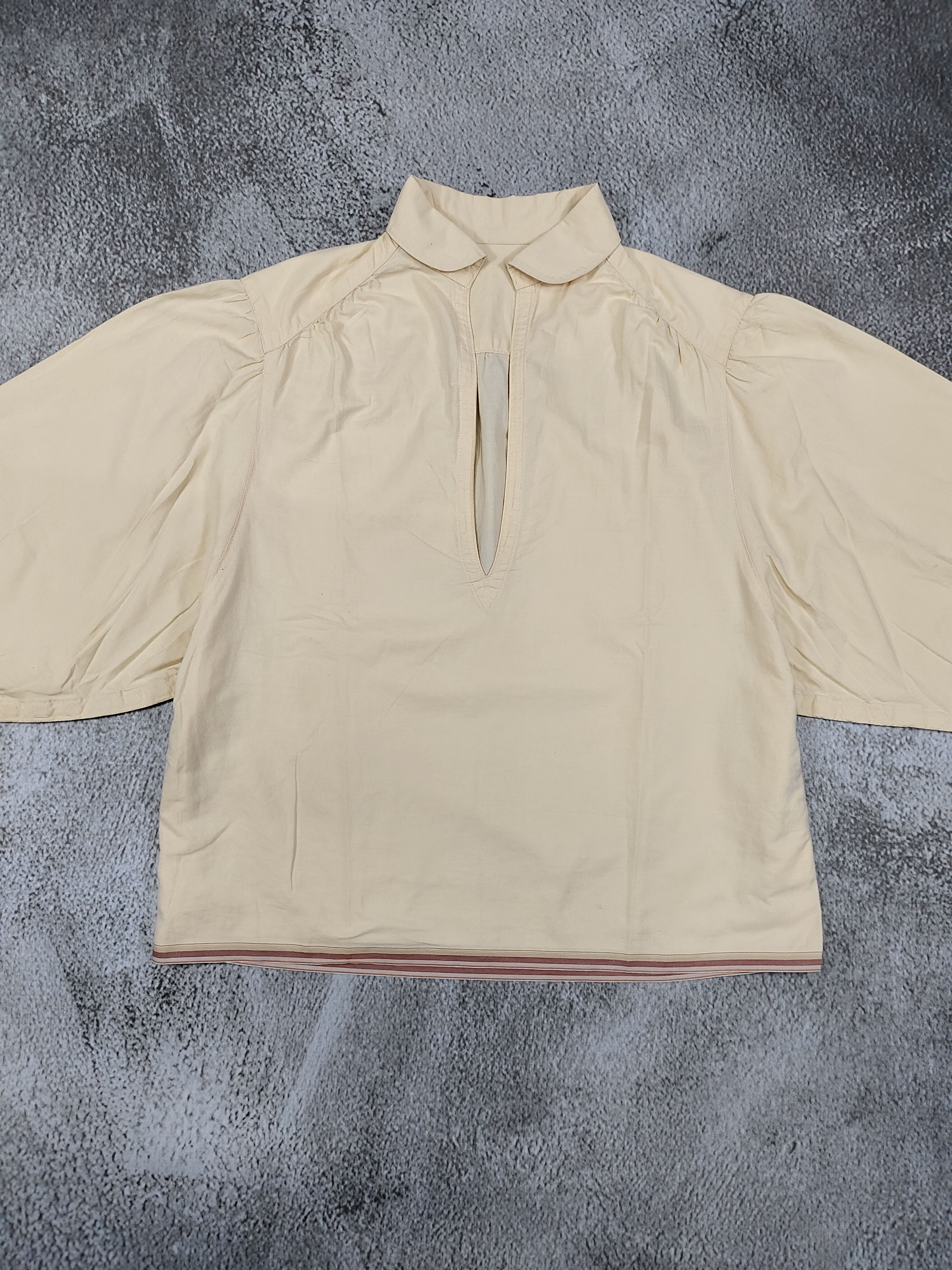 Tsumori Chisato 2000s Tsumori chisato- Deep V Placket Puff Sleeve Cropped Size L / US 10 / IT 46 - 7 Thumbnail