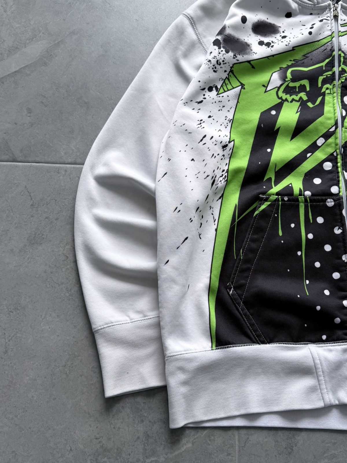 Fox Racing Vintage Y2K Fox Racing Zip Hoodie 00s Size US XL / EU 56 / 4 - 4 Thumbnail