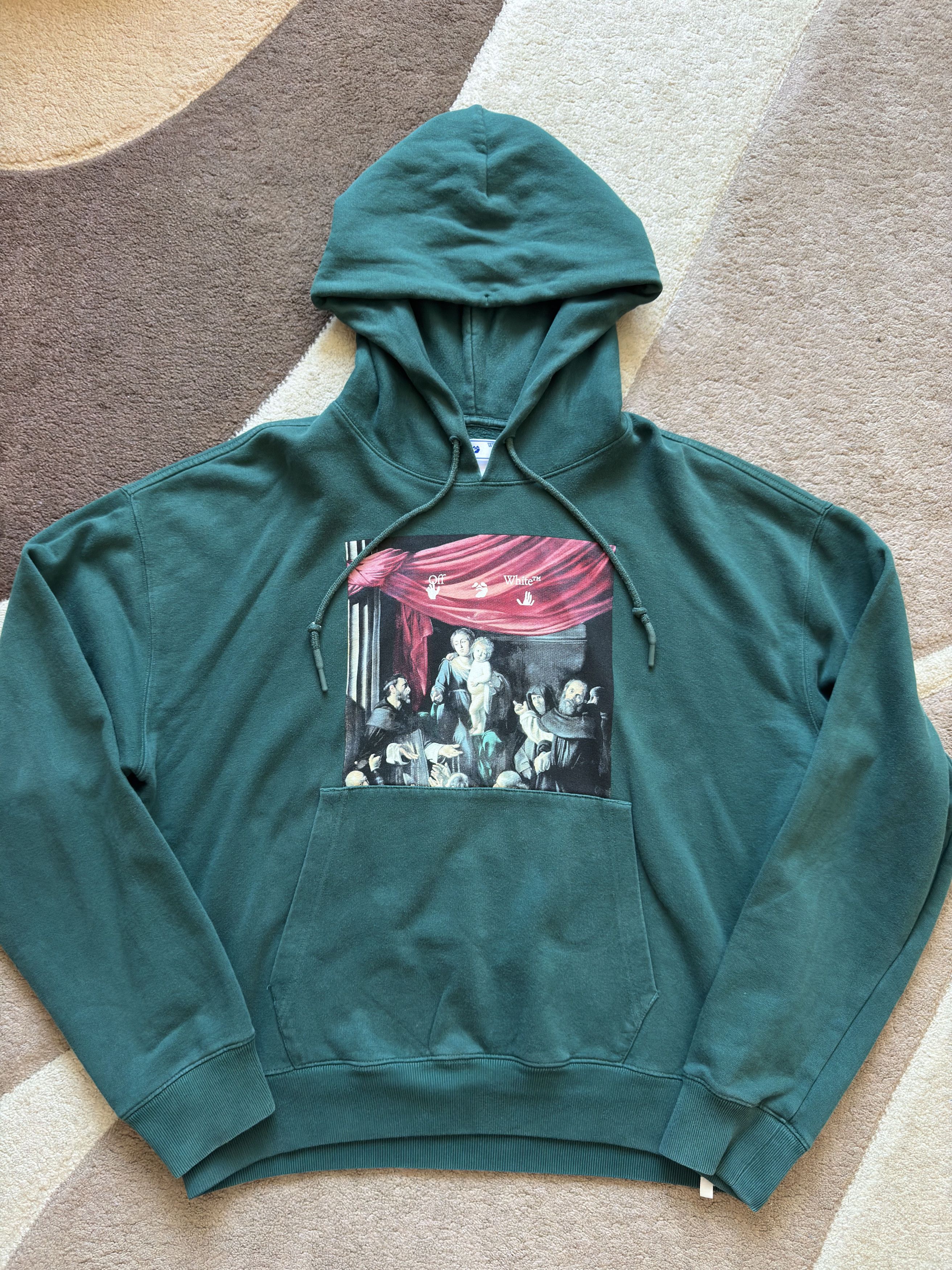 Off-White Off-White Hoodie Caravaggio Painting Hooded Dark Green Size US L / EU 52-54 / 3 - 1 Thumbnail