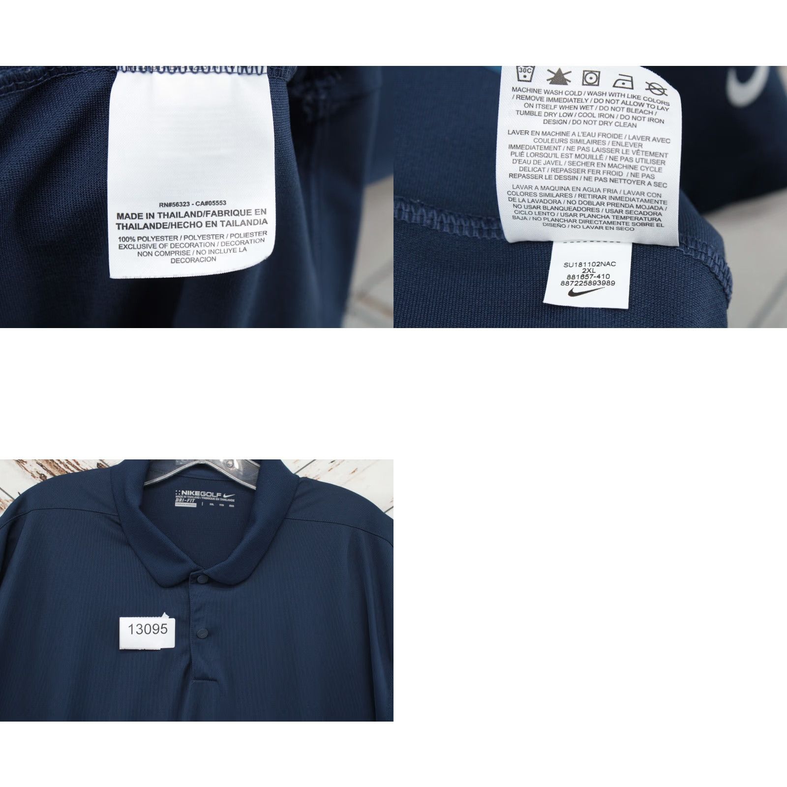 Nike Nike Golf Polo Shirt Men's XXL Navy Blue Dri-Fit Short Sleeve Preppy Commander Size US XXL / EU 58 / 5 - 8 Thumbnail