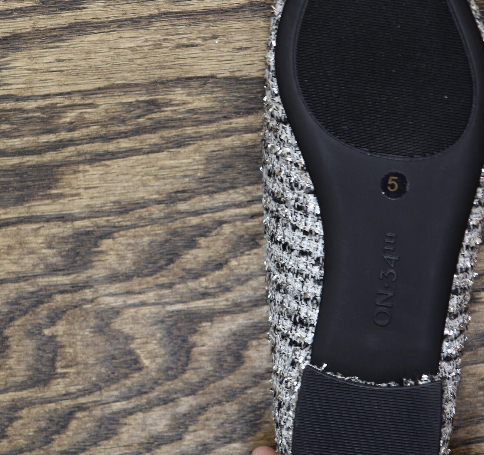Other Nwt On 34th Bow Flats 10019810900 Silver Tweed Gray 5m Size US 5 / IT 35 - 9 Thumbnail