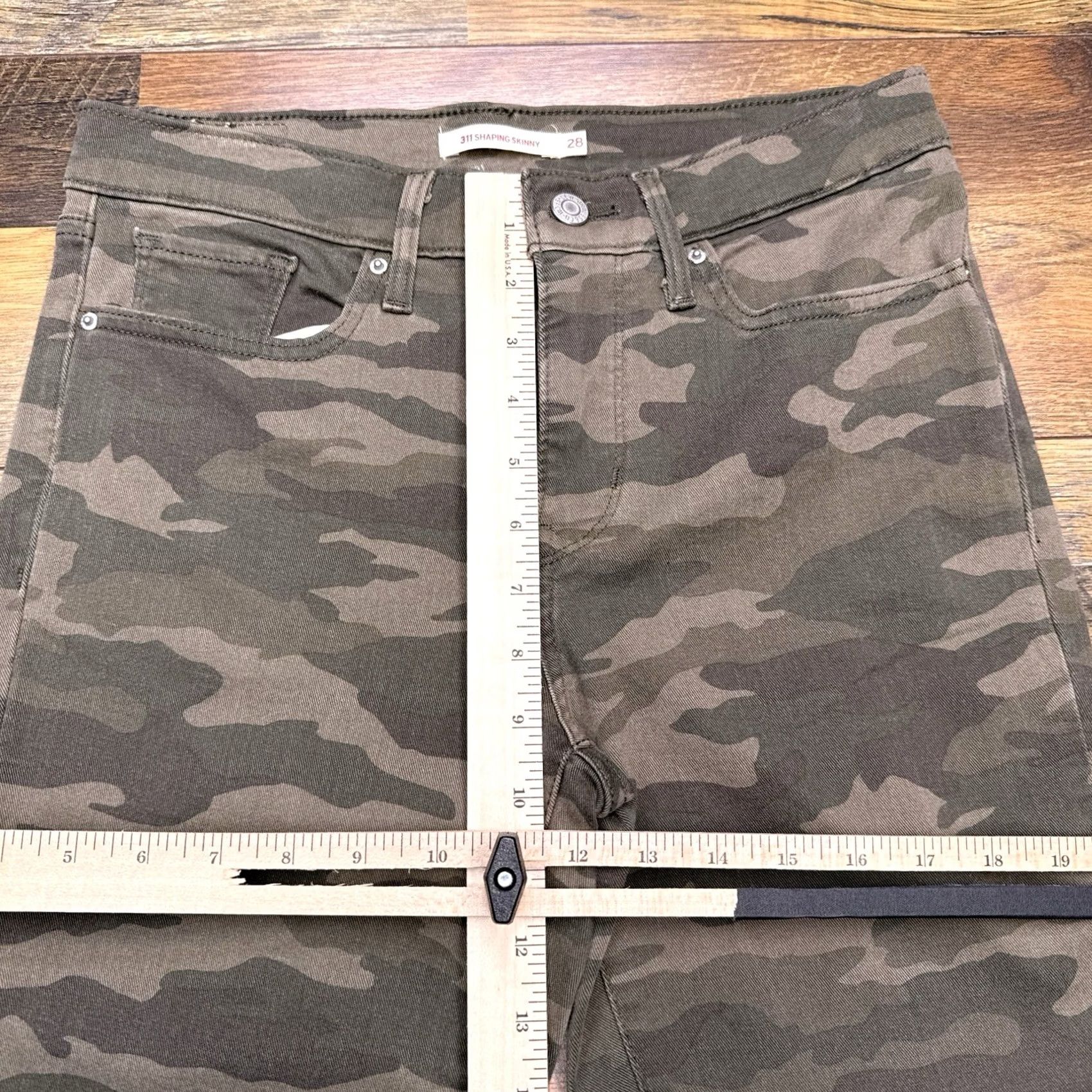 Levi's Levi's 311 Shaping Skinny Jeans Womens 28 Green Camouflage Mid Rise Stretch Denim Slim Pocket 5-Pocket Size 28" / US 6 / IT 42 - 7 Thumbnail
