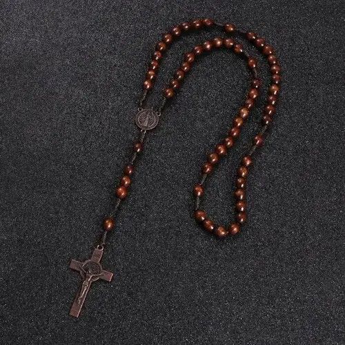Jewelry Saint Benedict Rosary Necklace Chain Catholic Church Jesus Size ONE SIZE - 1 Thumbnail