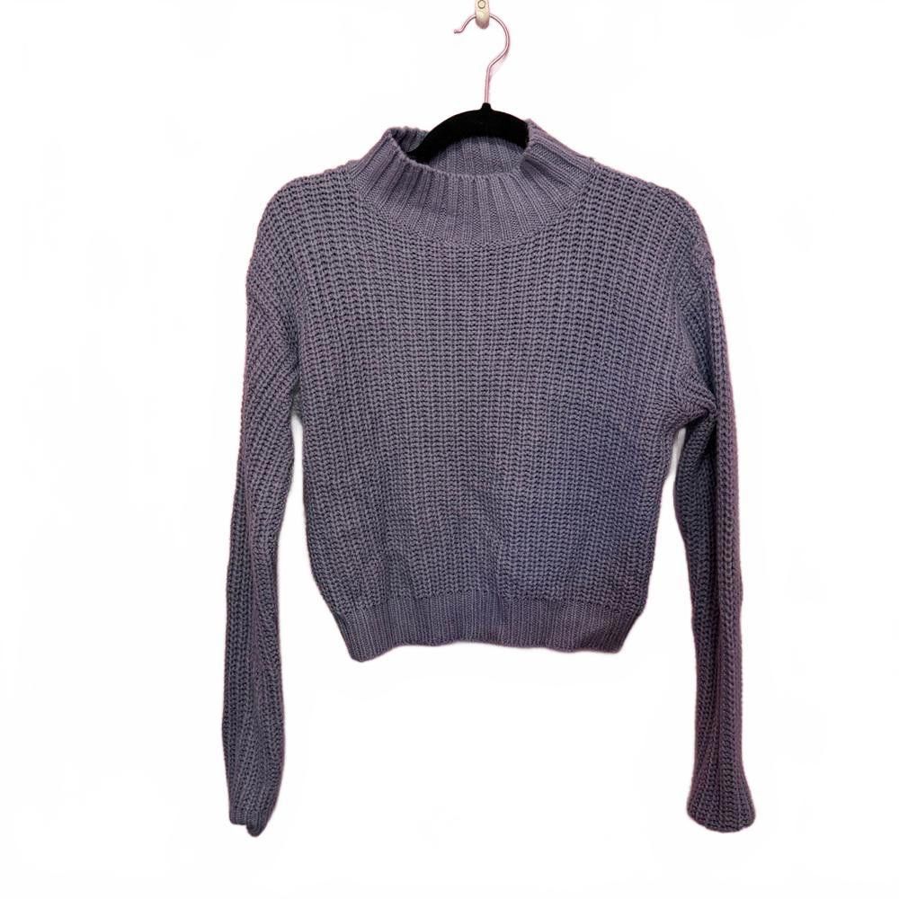 Designer Cozy Cropped Knit Sweater Size S / US 4 / IT 40 - 1 Thumbnail