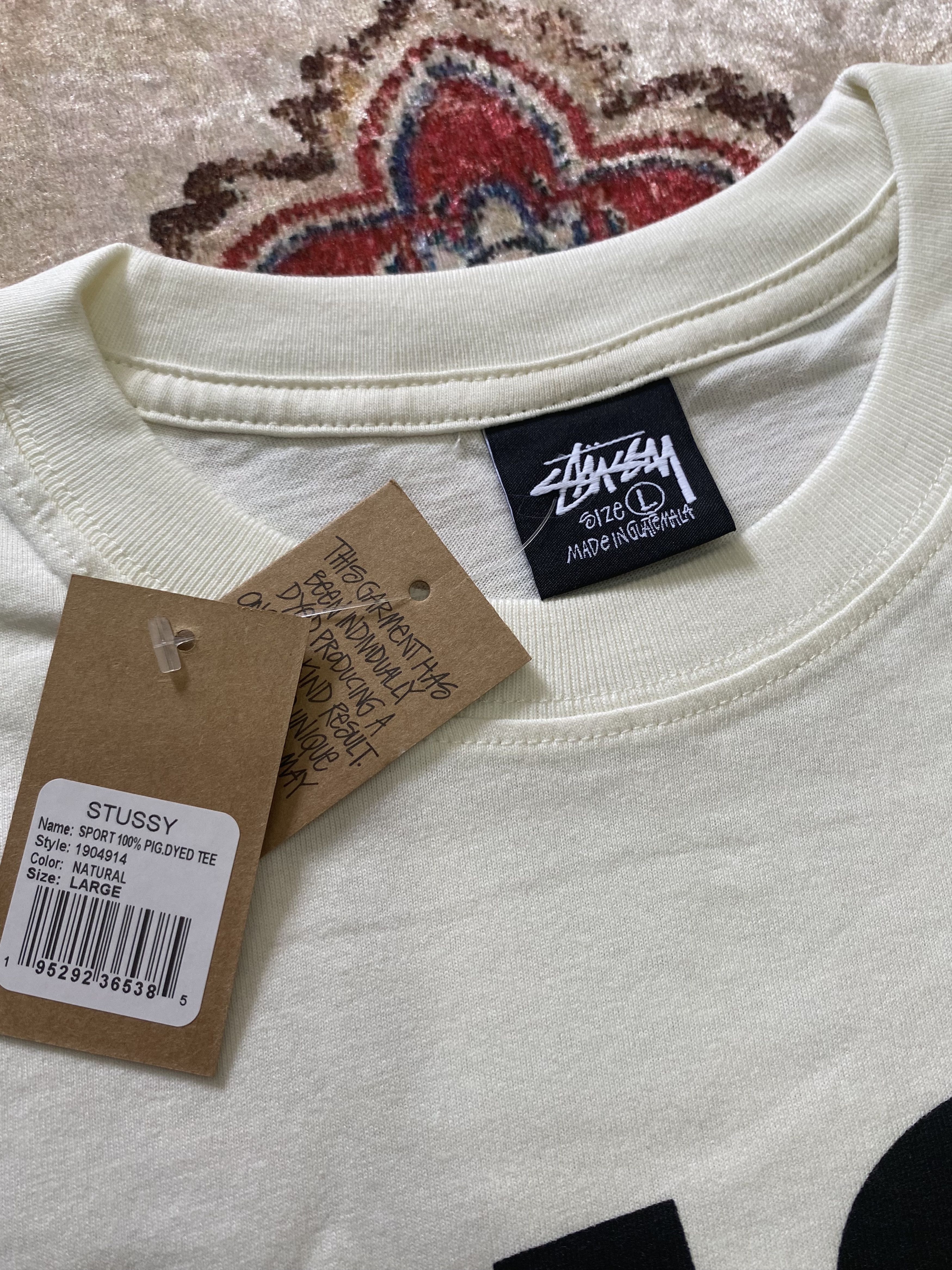 Stussy Stussy Sport 100% Pig. Dyed Tee - Natural Size US L / EU 52-54 / 3 - 3 Thumbnail