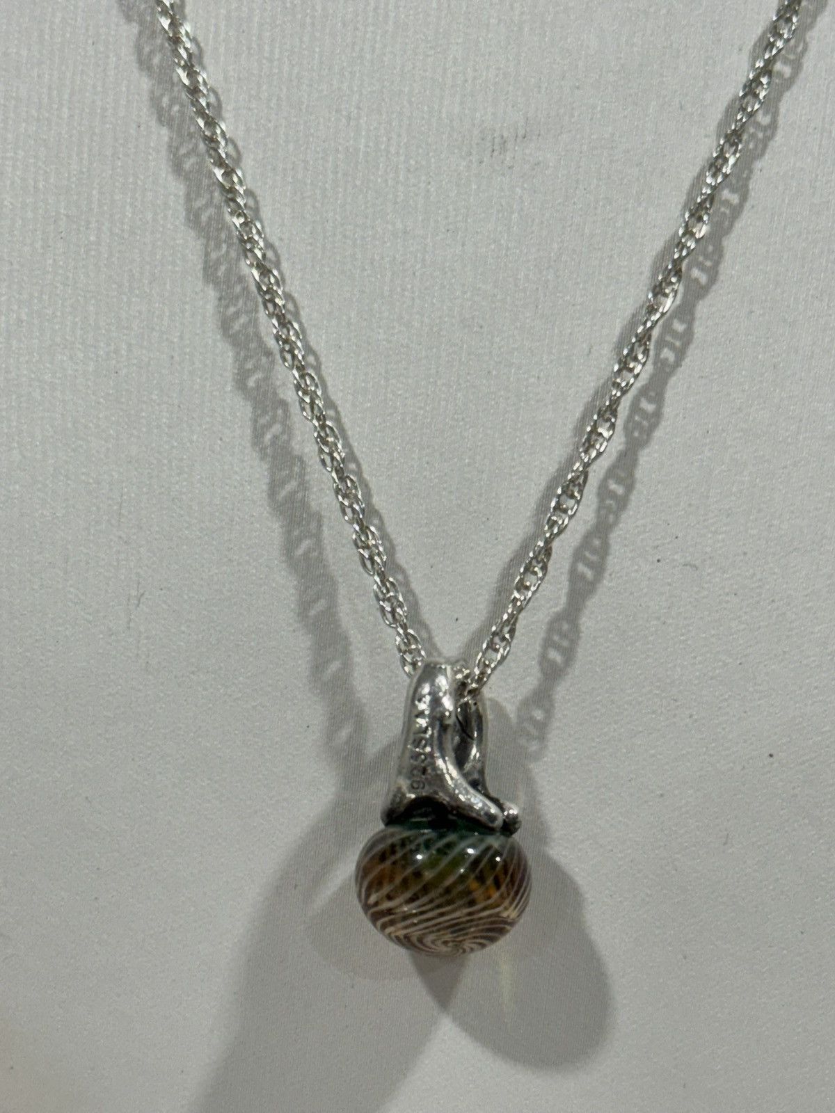 Sterling Silver Trollbeads 925 Necklace w/ Handcrafted Murano Glass Bead Size ONE SIZE - 4 Thumbnail