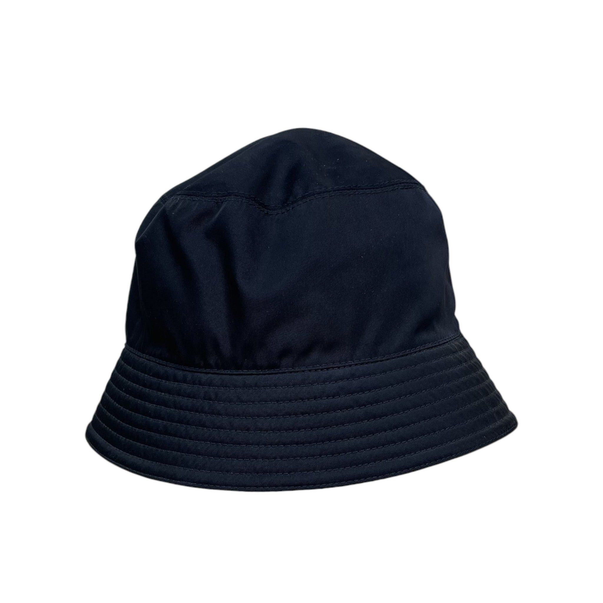 Prada Prada Triangle Logo-Plaque Nylon Bucket Hat Black (Size M) Size 34 - 3 Thumbnail