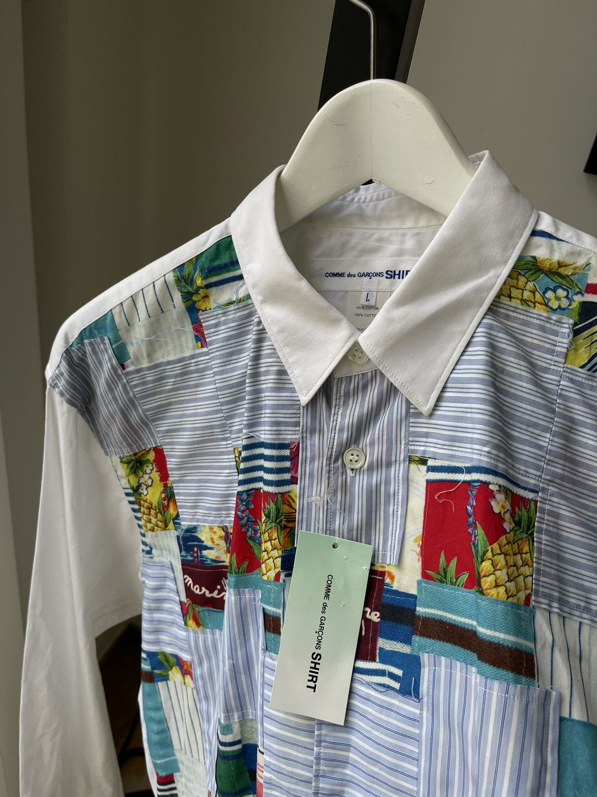 Comme des Garcons Comme Des Garcons Shirt SS13 Hawaiian Patchwork Shirt Size US L / EU 52-54 / 3 - 4 Thumbnail