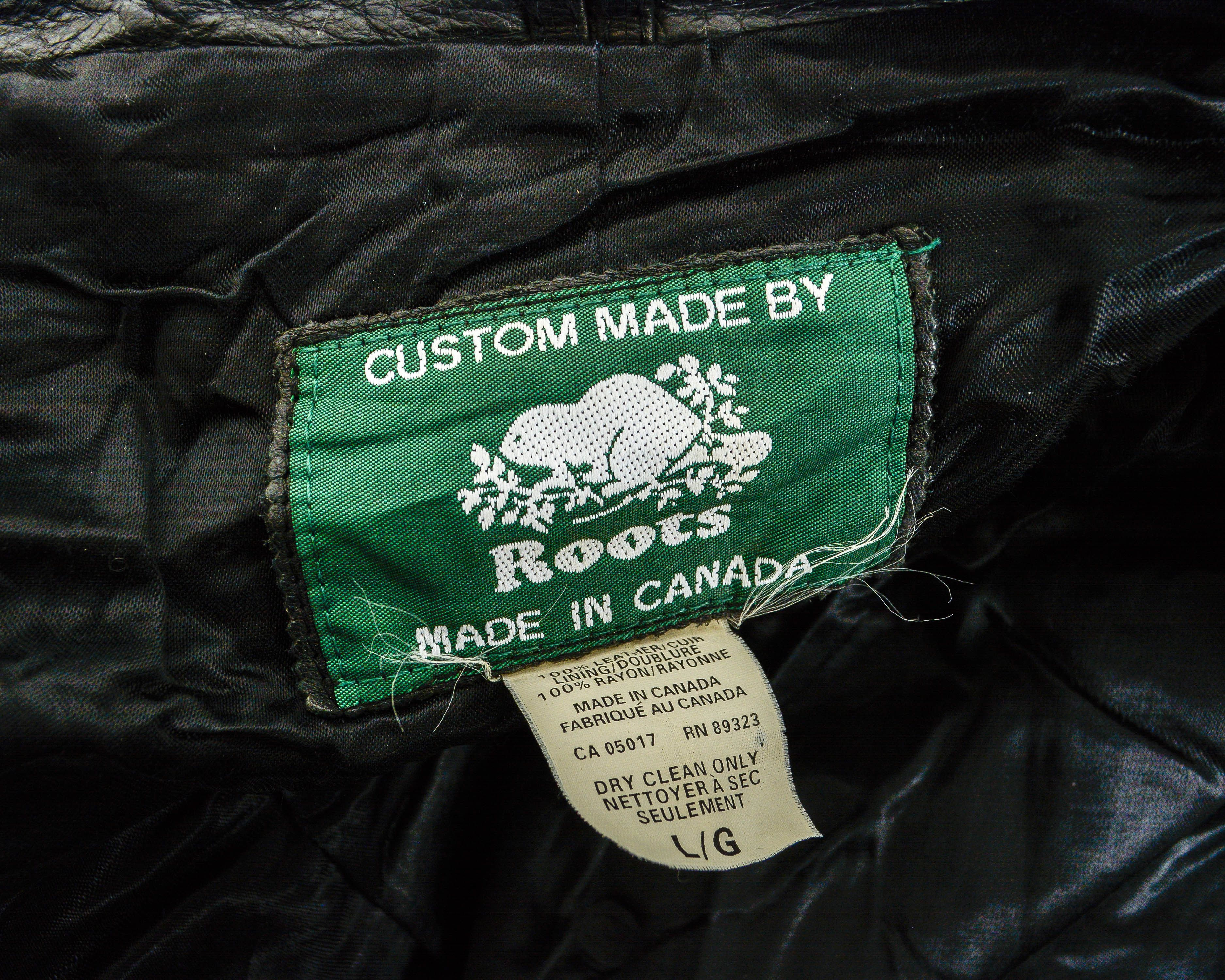 Roots × Vintage made in Canada Leather Jacket Sz L Lined Coat Men's, Jacket Size US L / EU 52-54 / 3 - 6 Thumbnail