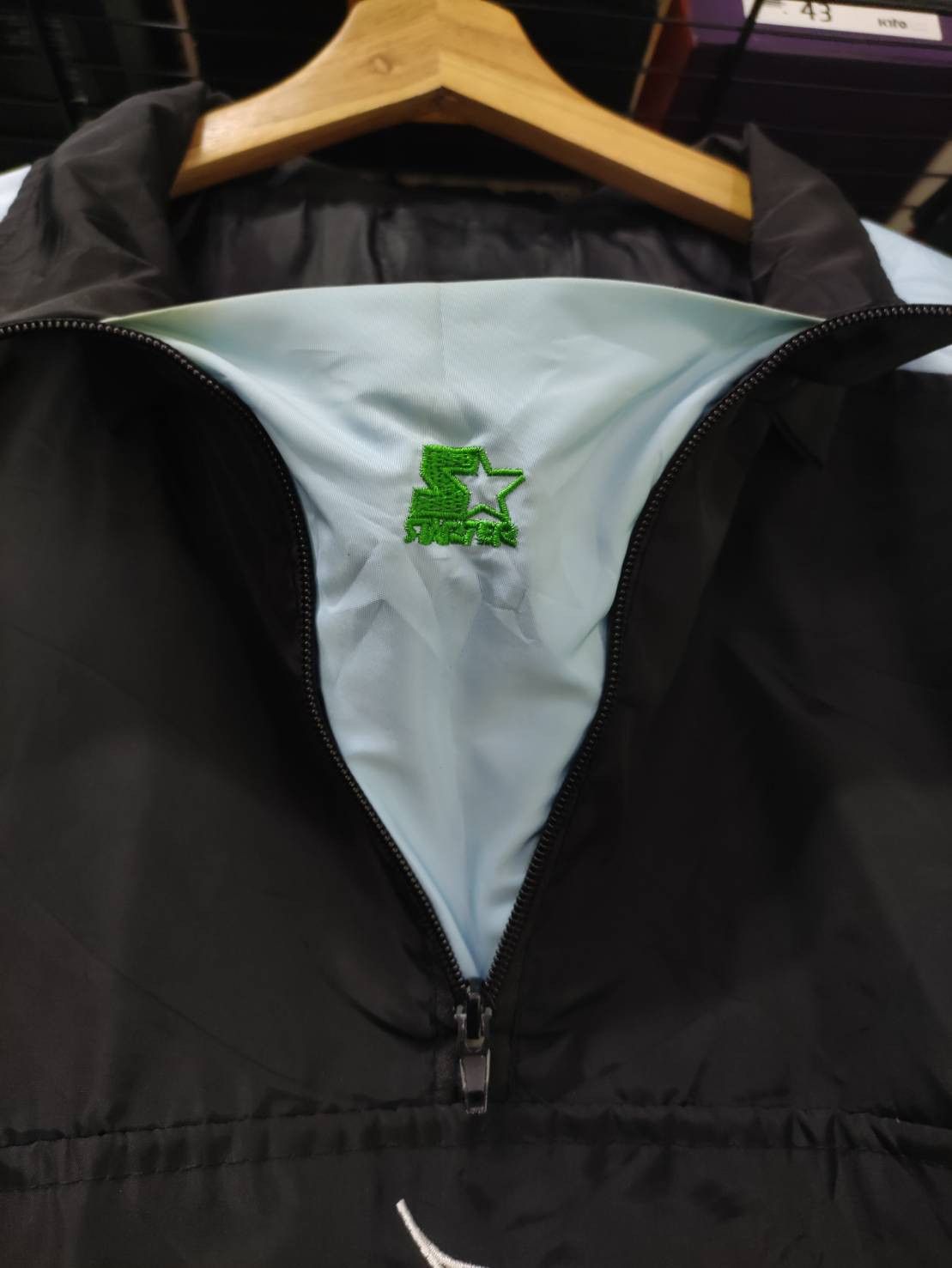 NFL Vtg New York Jets Pullover Half Zip Detachable Hoodie jacket Size US L / EU 52-54 / 3 - 8 Thumbnail