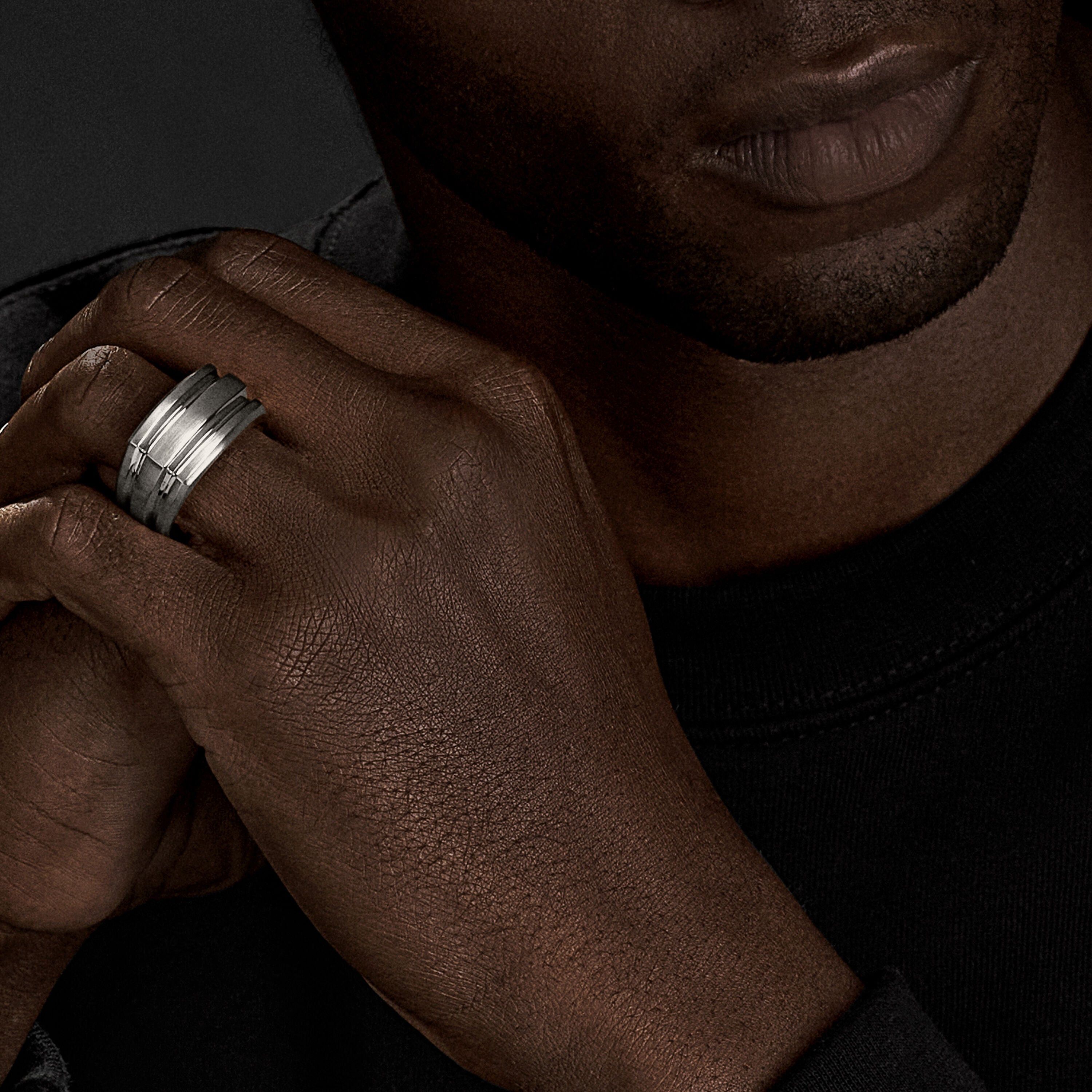 David Yurman o1w1db10526 R25356M/Size 10/Deco Cigar Band Ring in Silver Size ONE SIZE - 4 Thumbnail