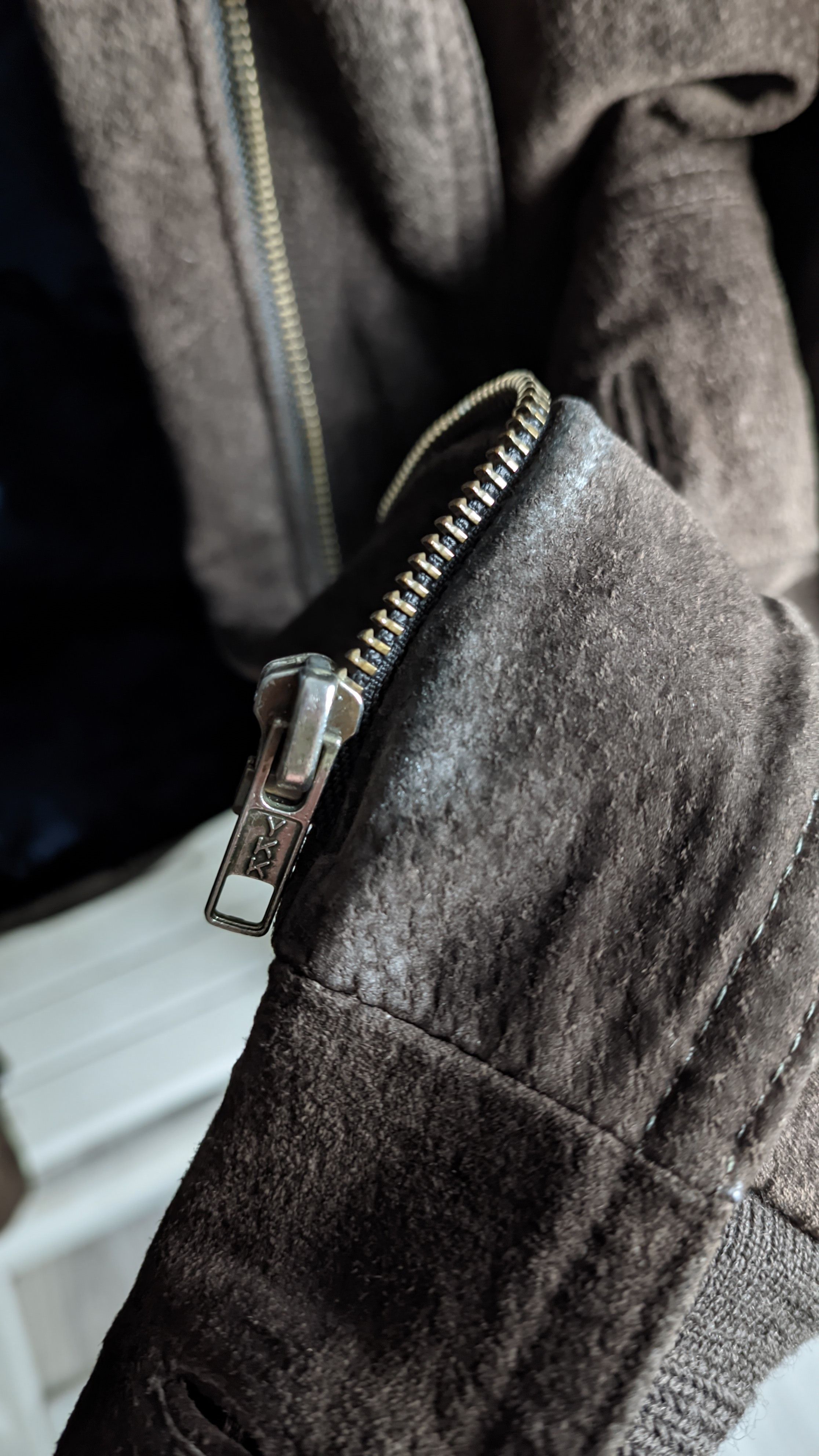 Genuine Leather Y2K brown leather bomber jacket grandpa core ysl gucci Size US L / EU 52-54 / 3 - 7 Thumbnail