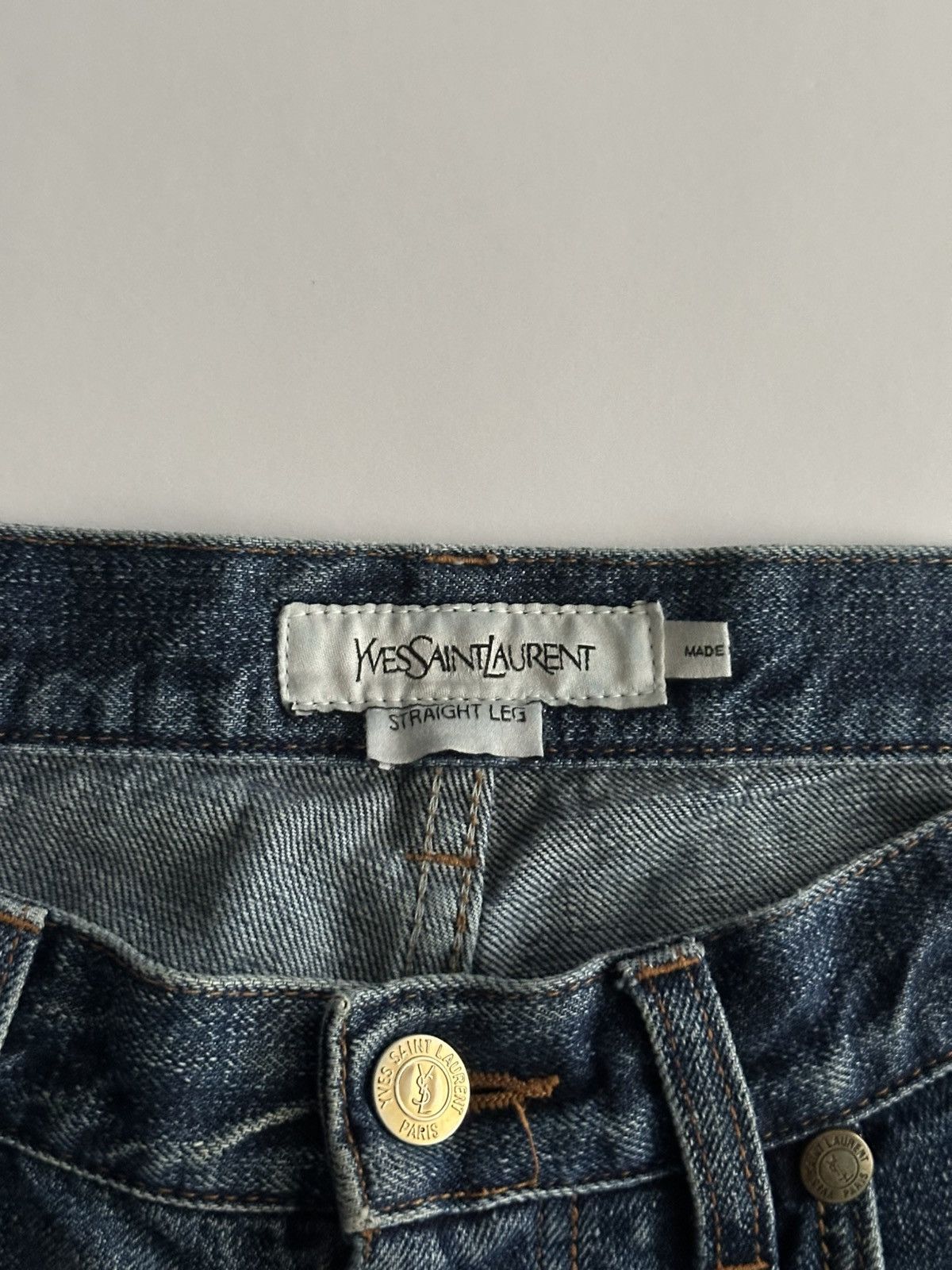 Yves Saint Laurent YSL by Stefano Pilati Denim Jeans Size US 32 / EU 48 - 9 Thumbnail