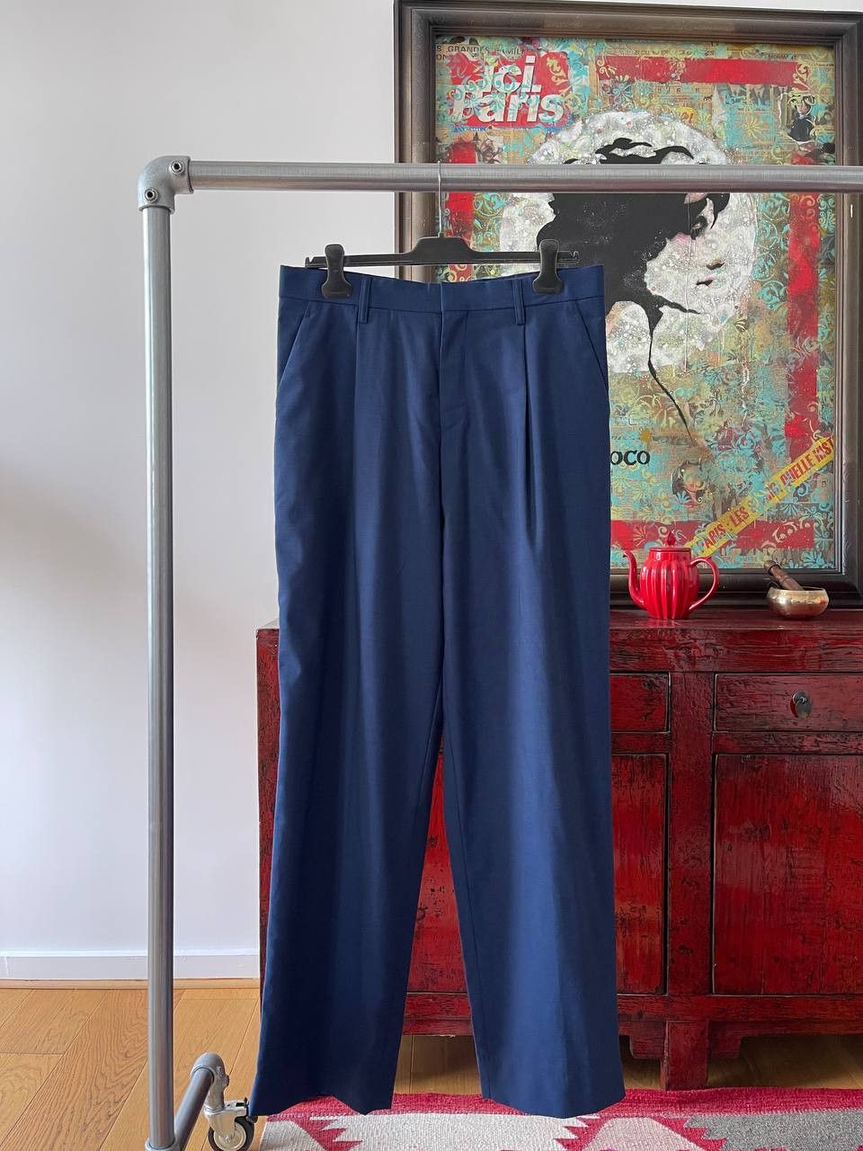 image of Kolor Wide Pants in Blue, Men's (Size 34)