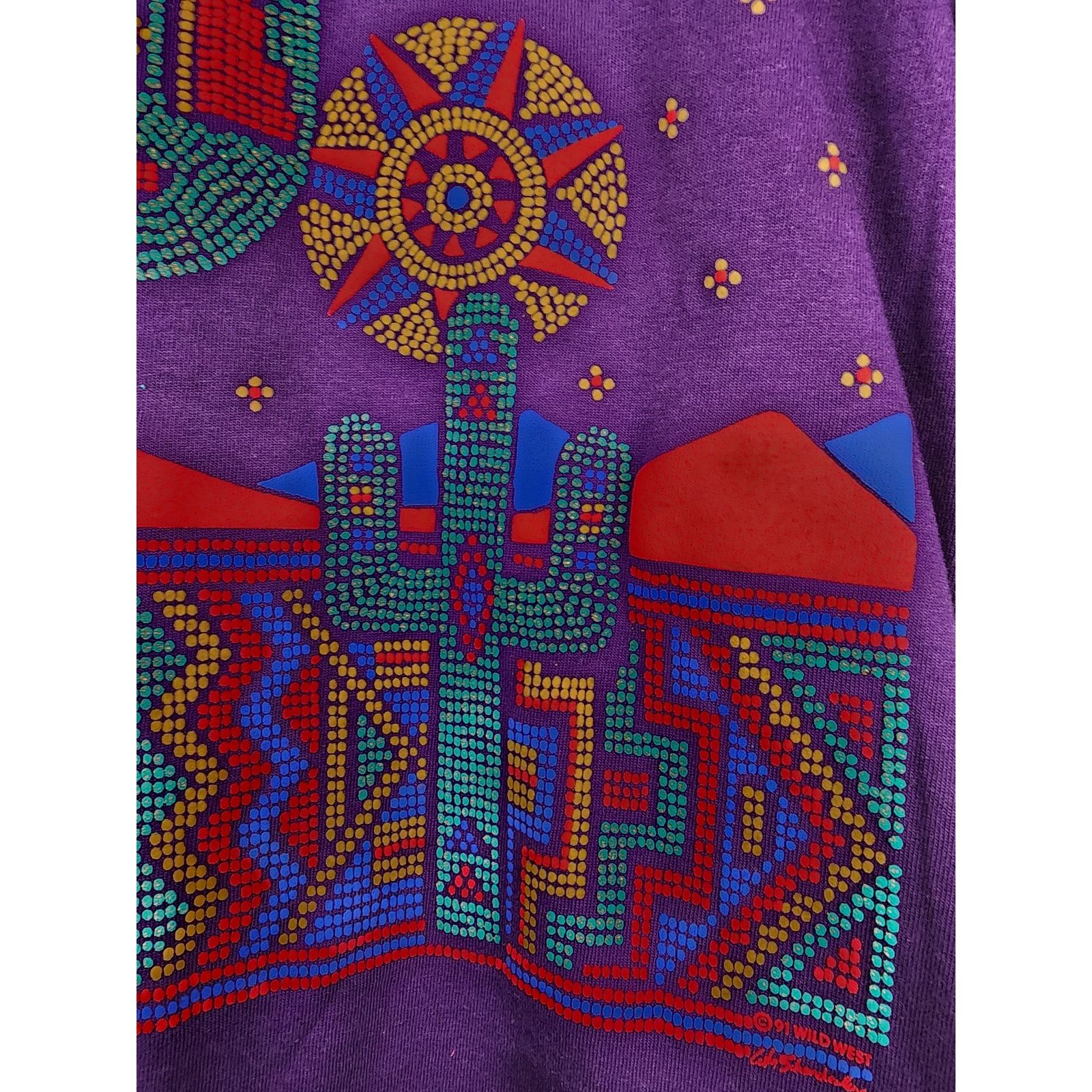 Jerzees × Vintage Vintage Southwest Shirt Desert Cactus T-Shirt Aztec Tee M Size US M / EU 48-50 / 2 - 4 Thumbnail