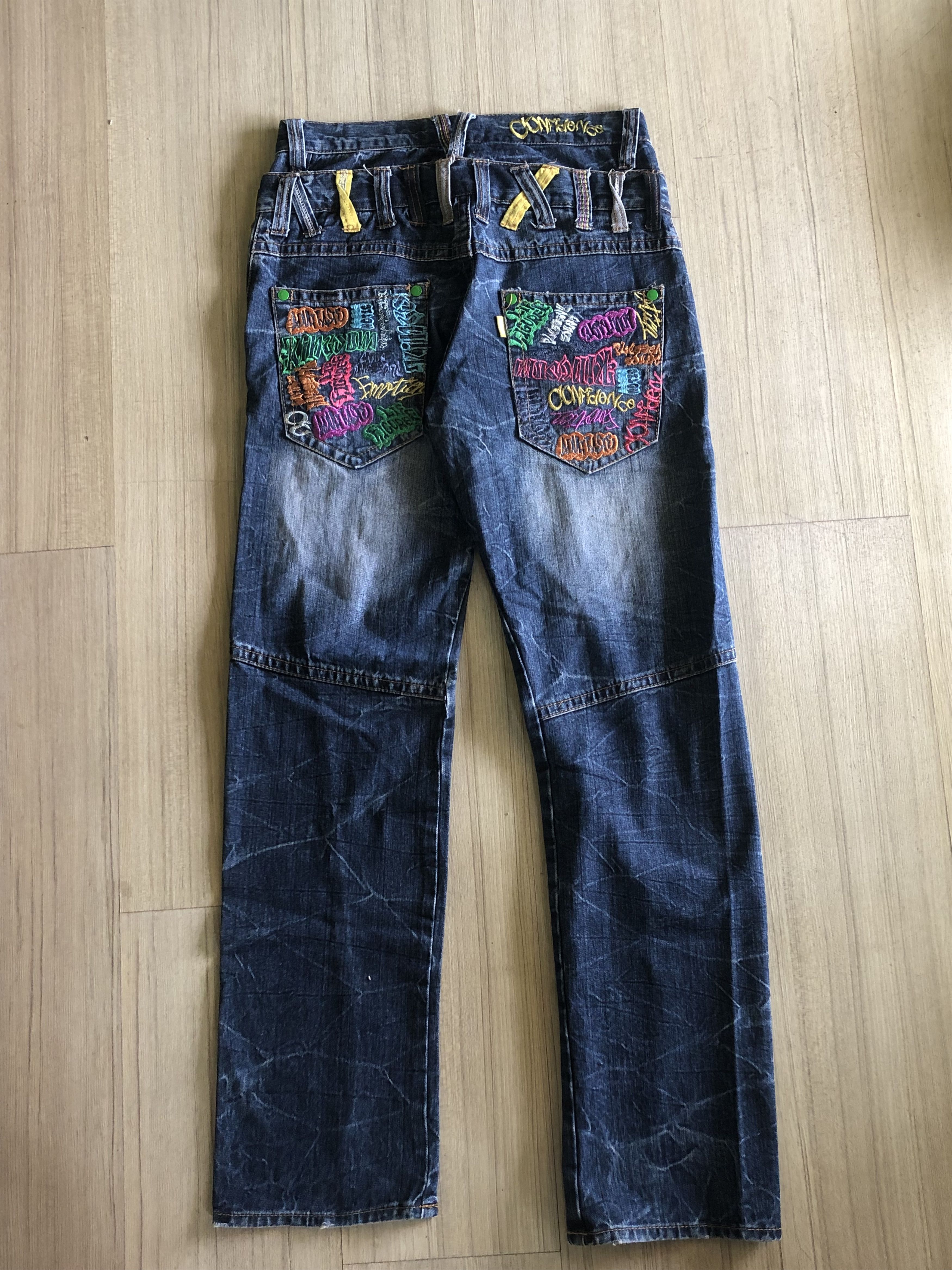 If Six Was Nine vintage sorridere japanese double waist straight cut jeans Size US 31 - 2 Thumbnail