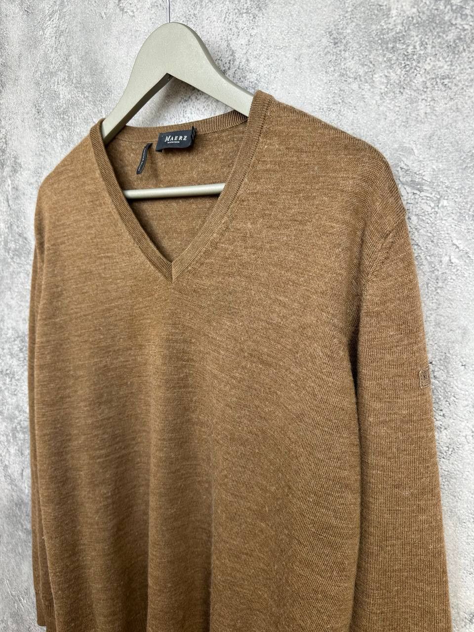Other Maerz Muenchen V-Neck Sweater Brown Pullover Knit Jumper LS Size US XXL / EU 58 / 5 - 5 Thumbnail