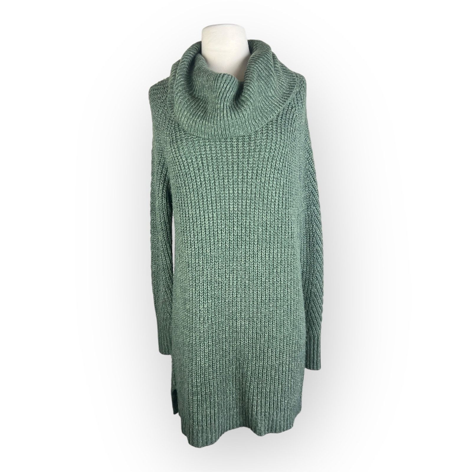 Target Basics A New Day Olive Green Cable Knit Oversize Sweater Size L / US 10 / IT 46 - 8 Thumbnail