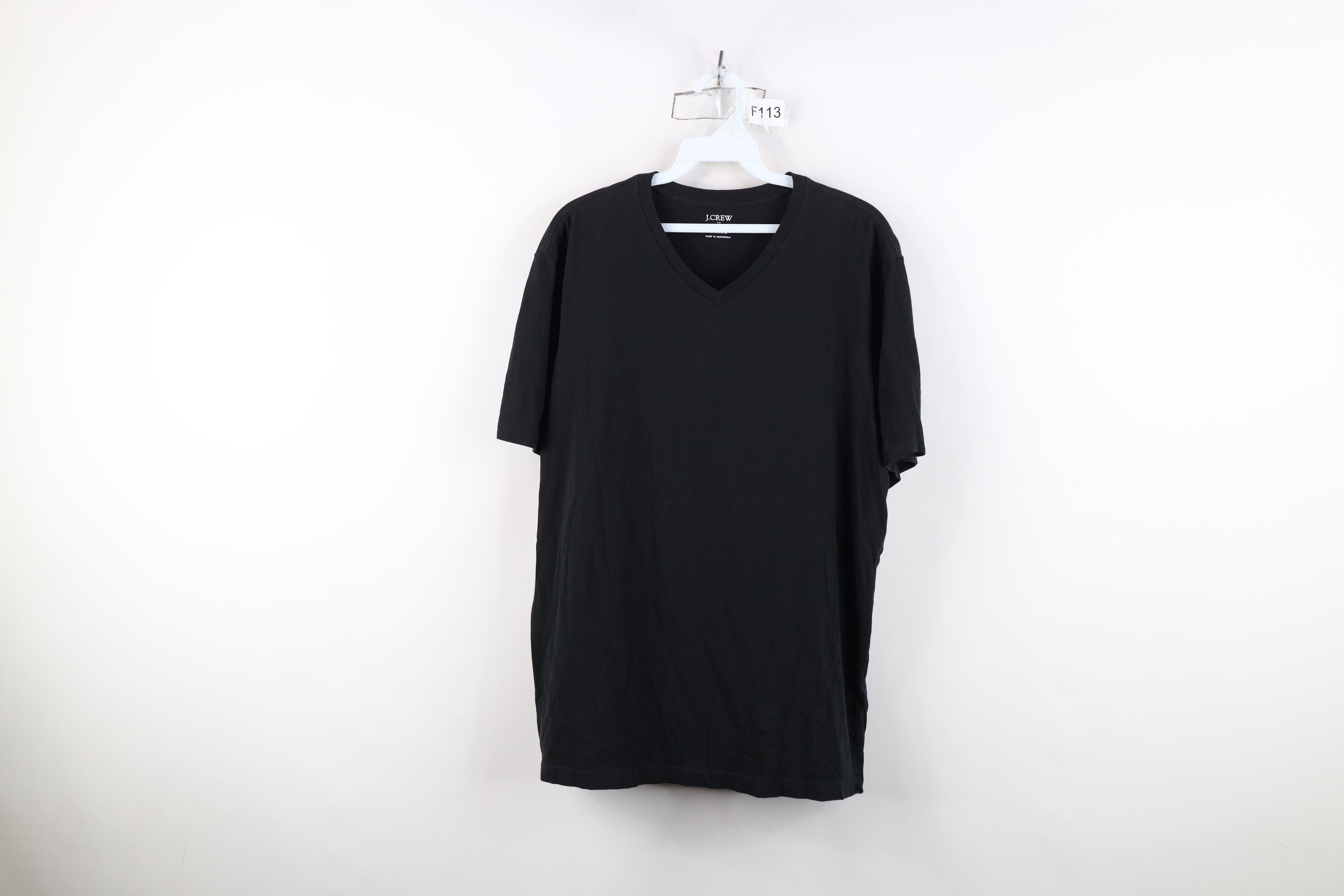 J.Crew J Crew Blank Cotton Knit Short Sleeve V-Neck T-Shirt Black Size US L / EU 52-54 / 3 - 1 Thumbnail